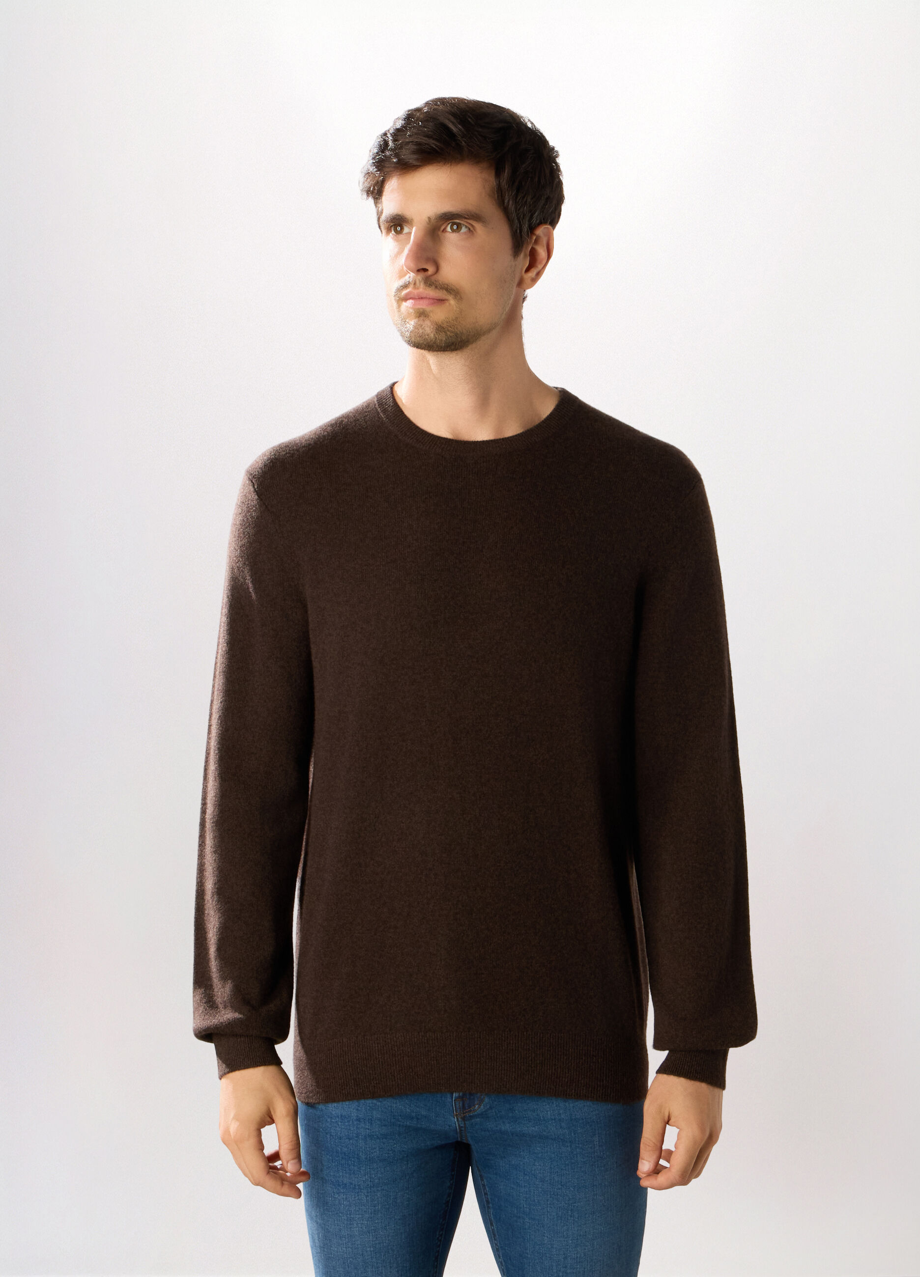 Maglione girocollo in cashmere uomo_0