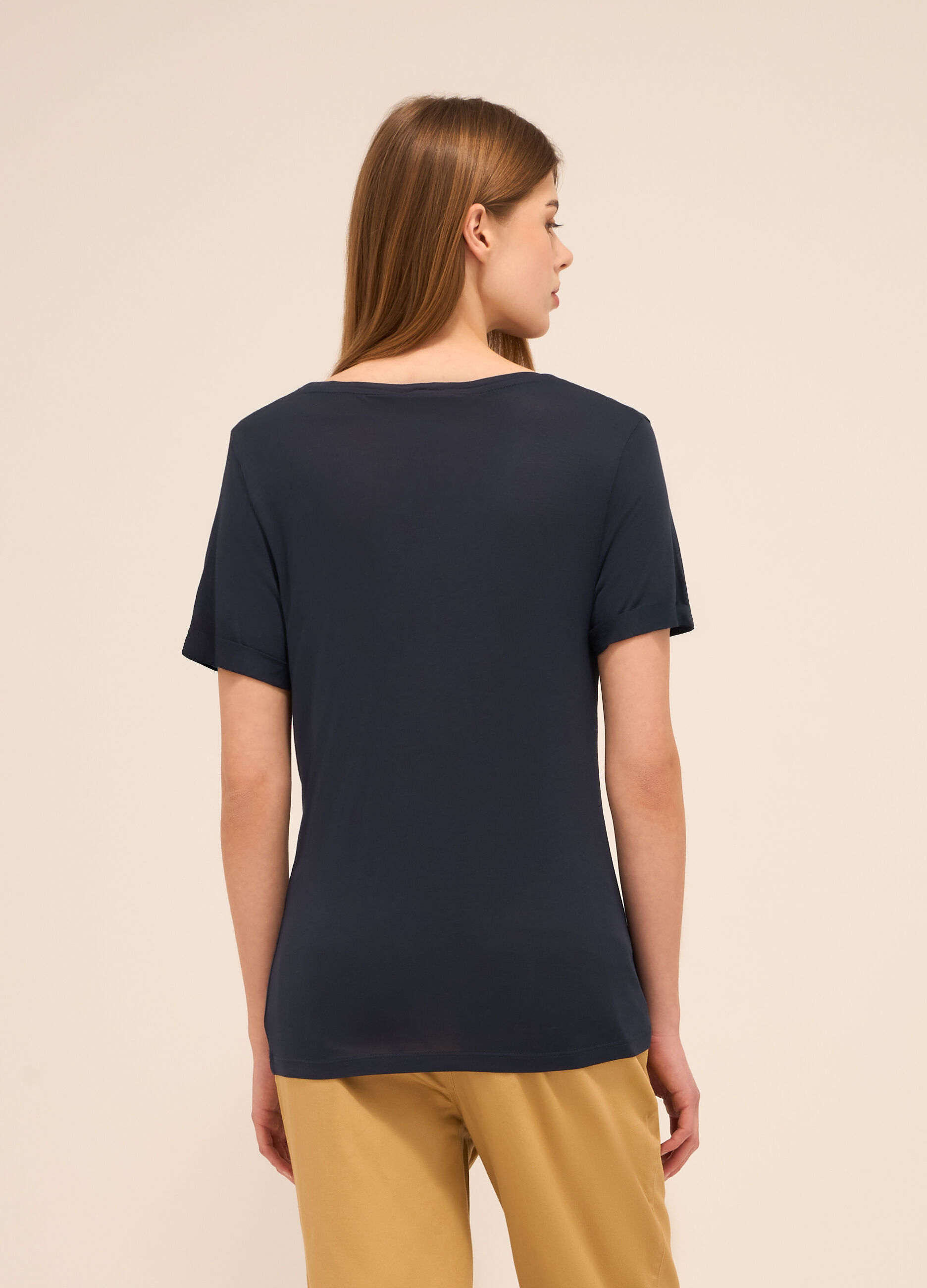 T-shirt in pura viscosa donna_1