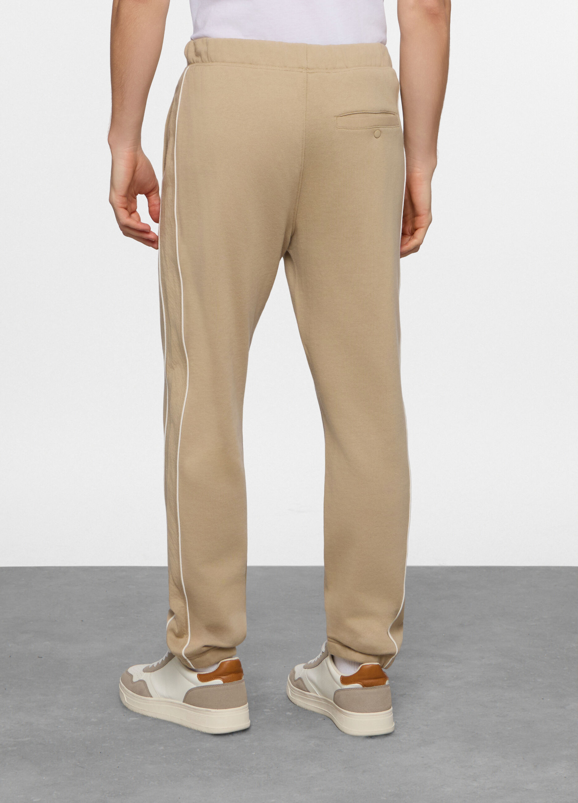 Jogger con fasce a contrasto in misto cotone_1