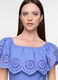 Abito lungo a balze in puro cotone donna_2