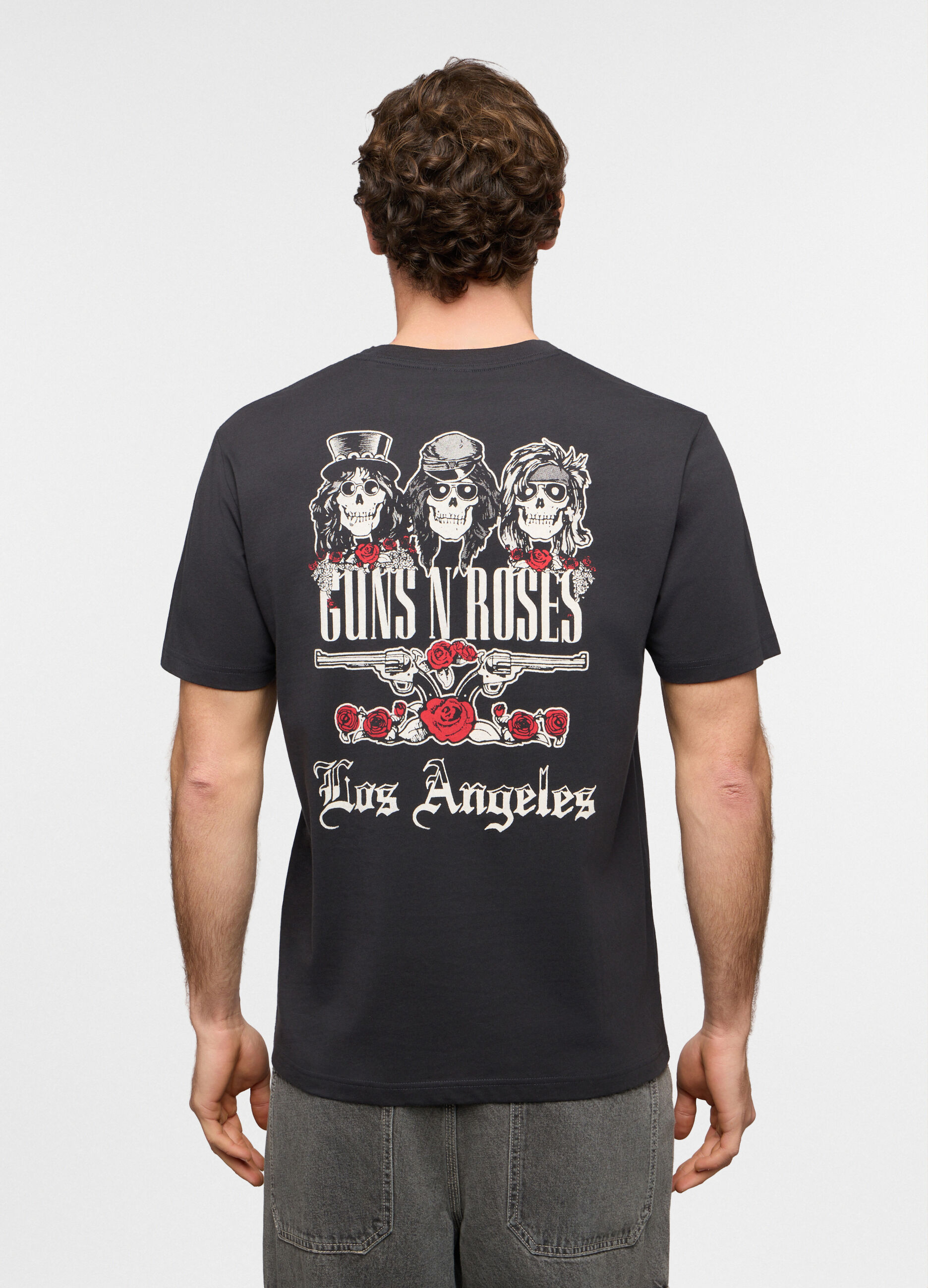 T-shirt girocollo con stampa Guns n' Roses uomo_1