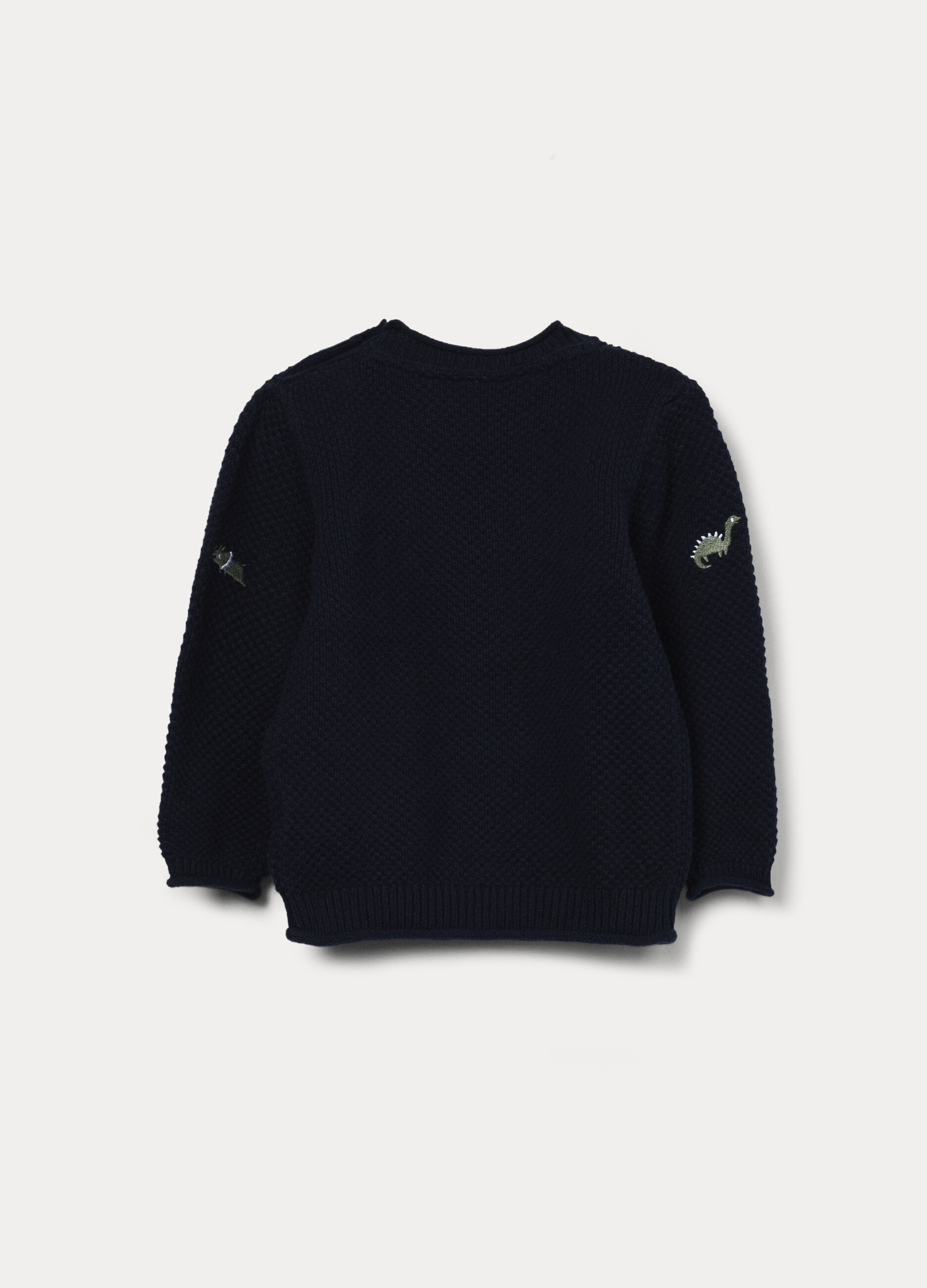 Tricot girocollo in puro cotone bimbo_1