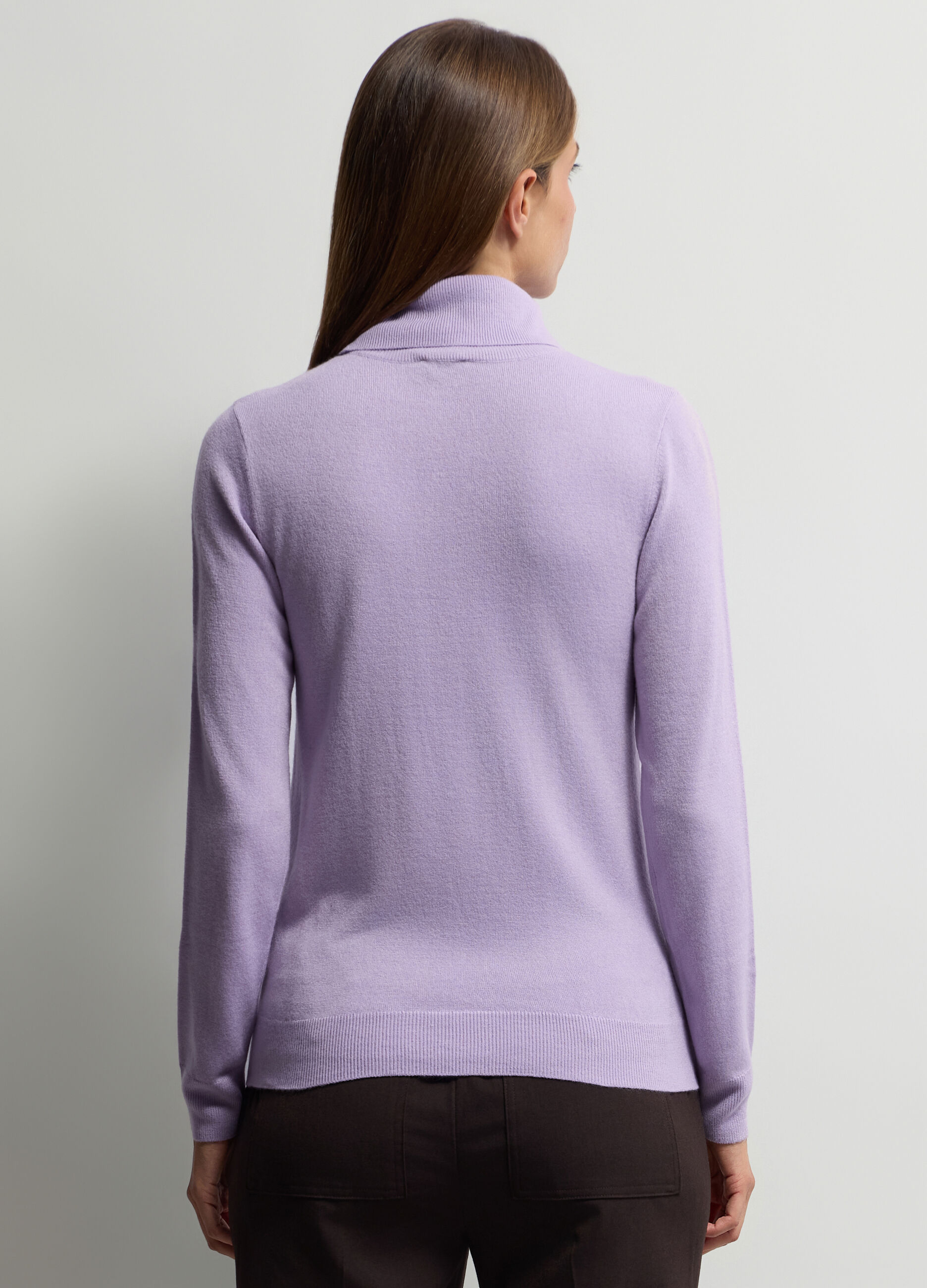 Pullover a collo alto rasato donna_1