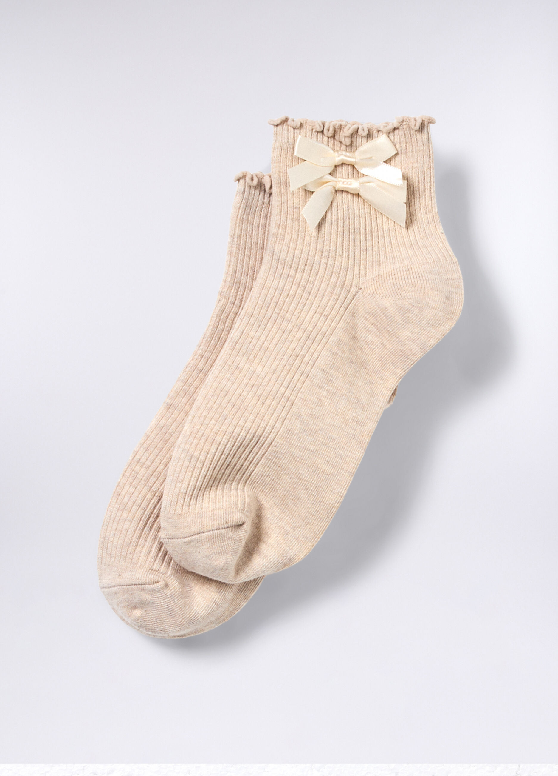 Calze in costina di cotone stretch donna_0