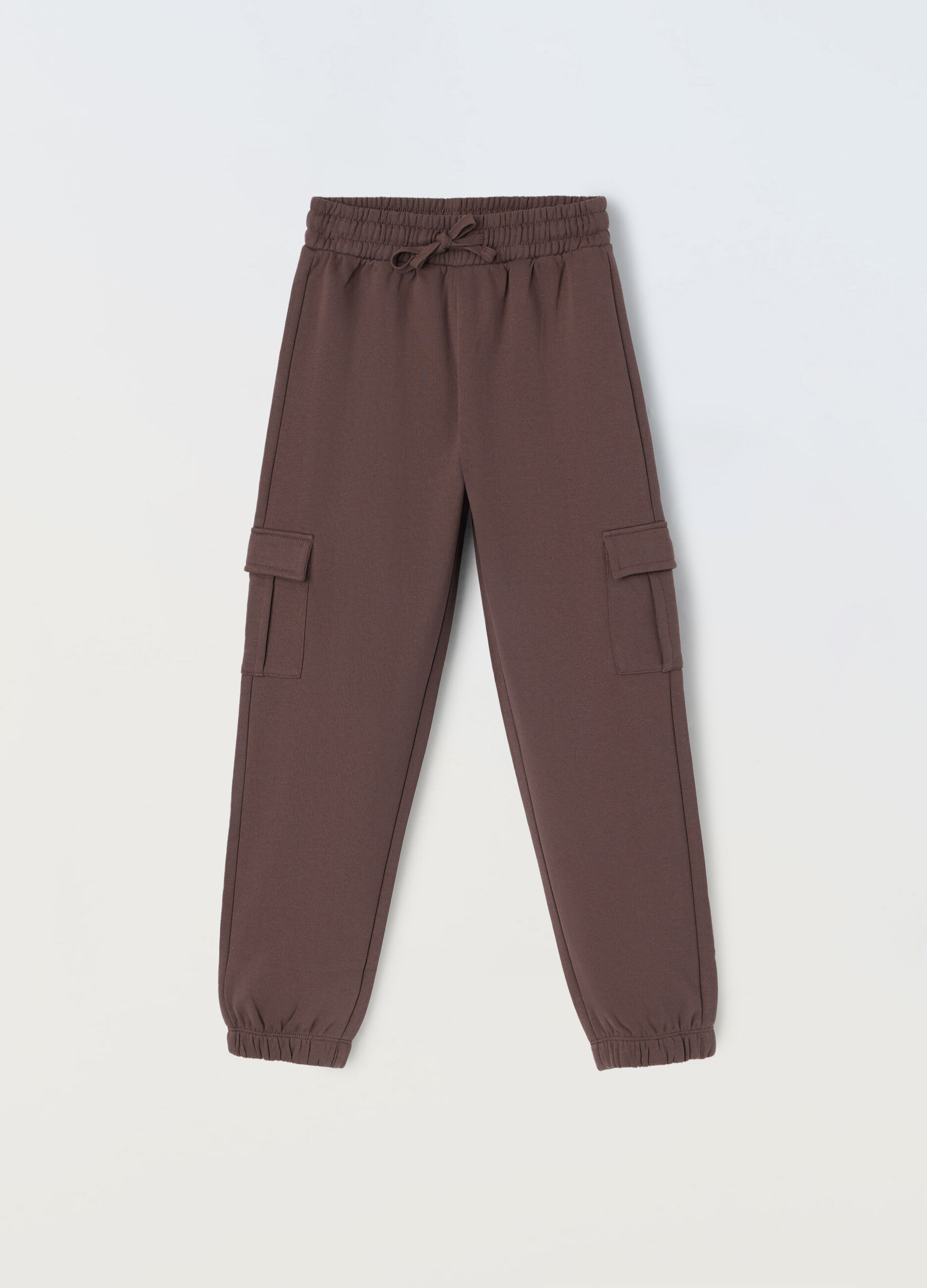 Jogger cargo in felpa di misto cotone ragazza_0