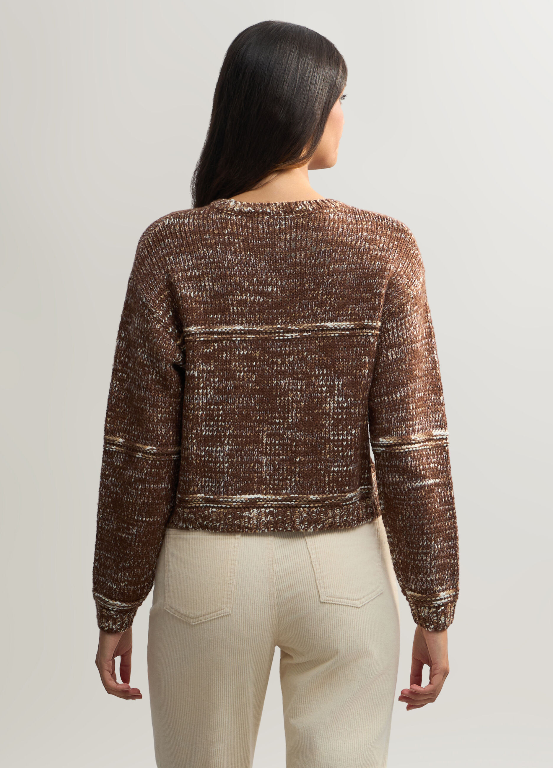Pullover girocollo jaquard donna_1