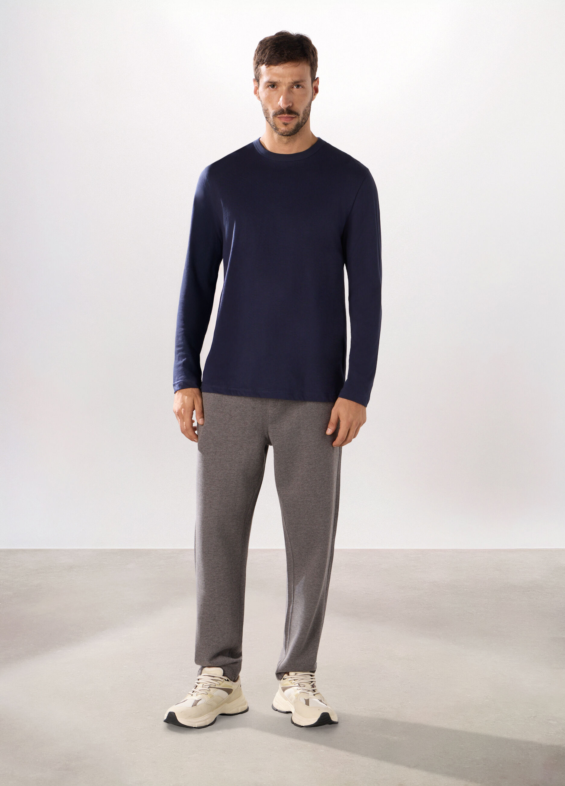 Jogger in misto cotone uomo_0