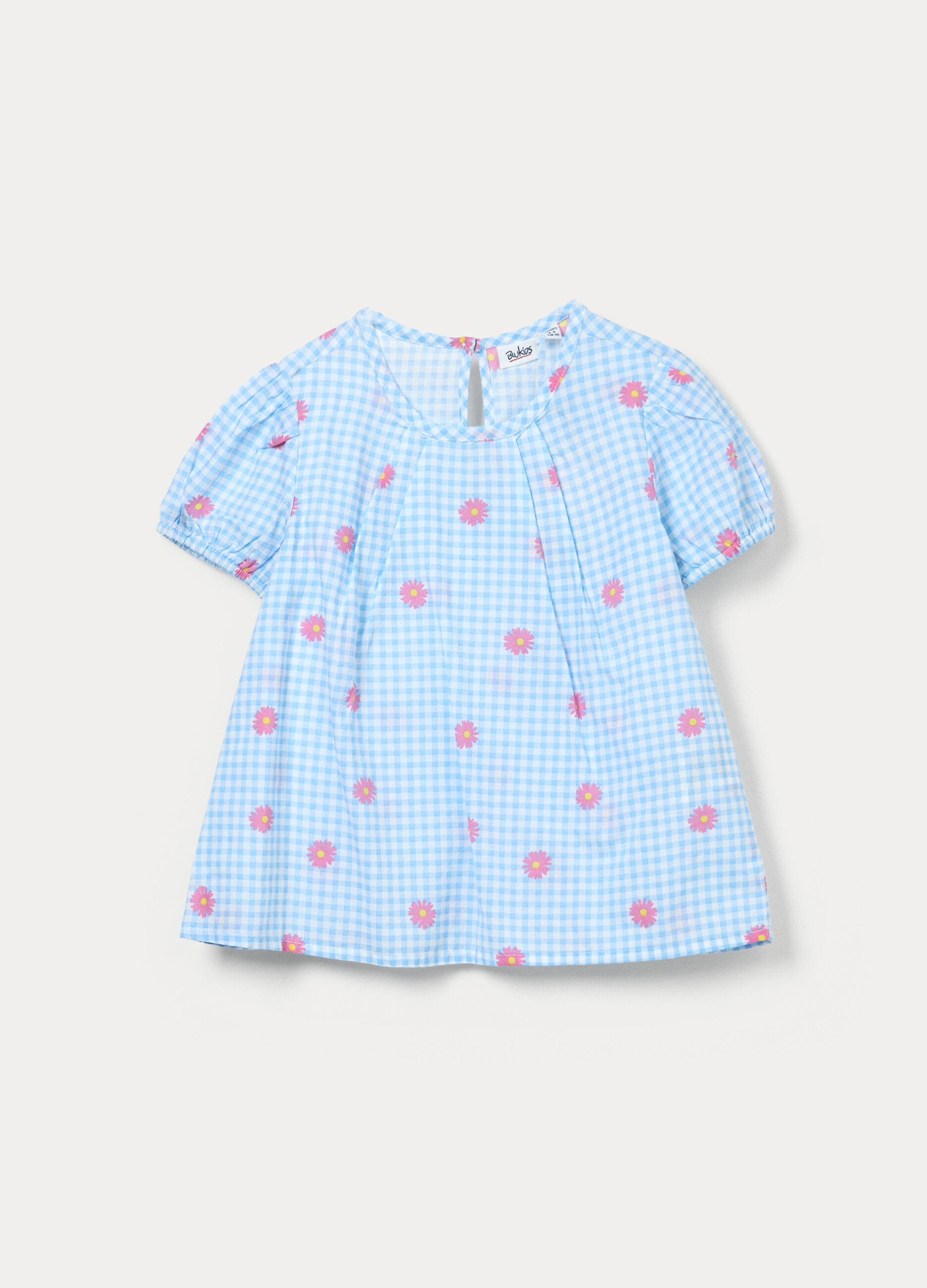 Blusa in popeline di puro cotone bambina_0