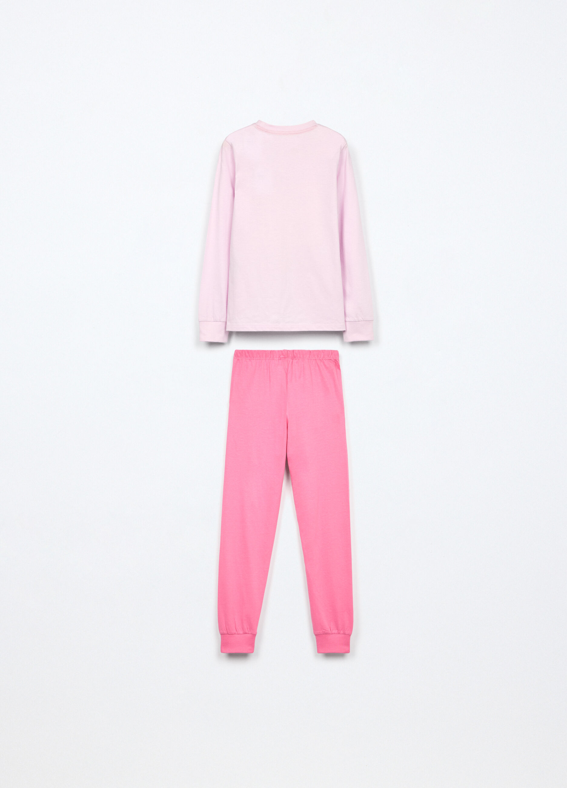 Set pigiama lungo in jersey di puro cotone bambina_1
