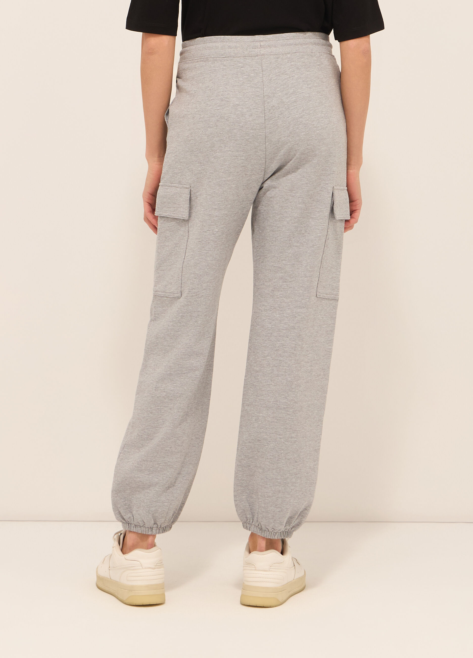 Jogger cargo in cotone stretch donna_1