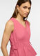 Blusa smanicata fit regular con scollo a V in misto cotone donna_2