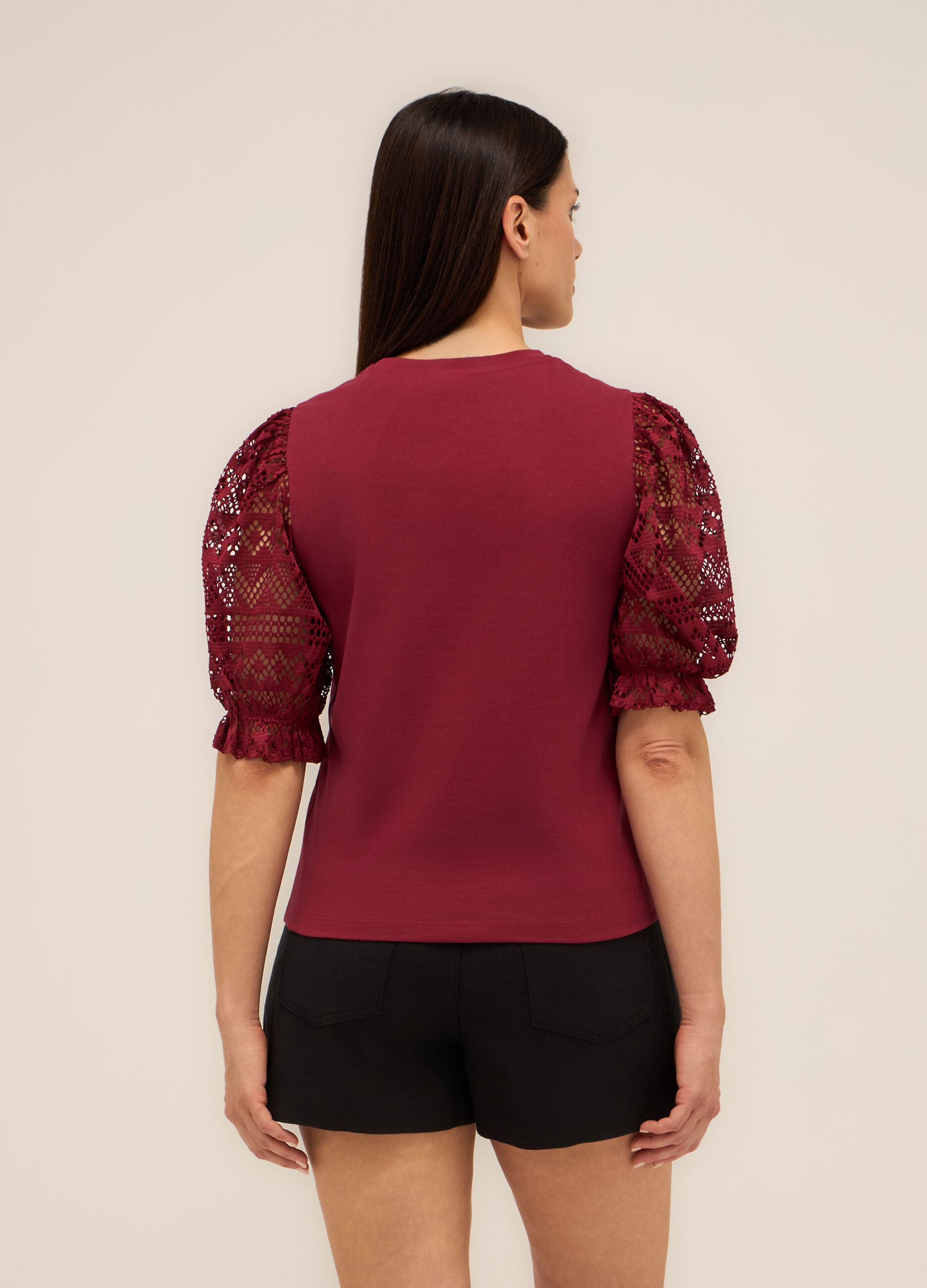 T-shirt in jersey di puro cotone donna_1