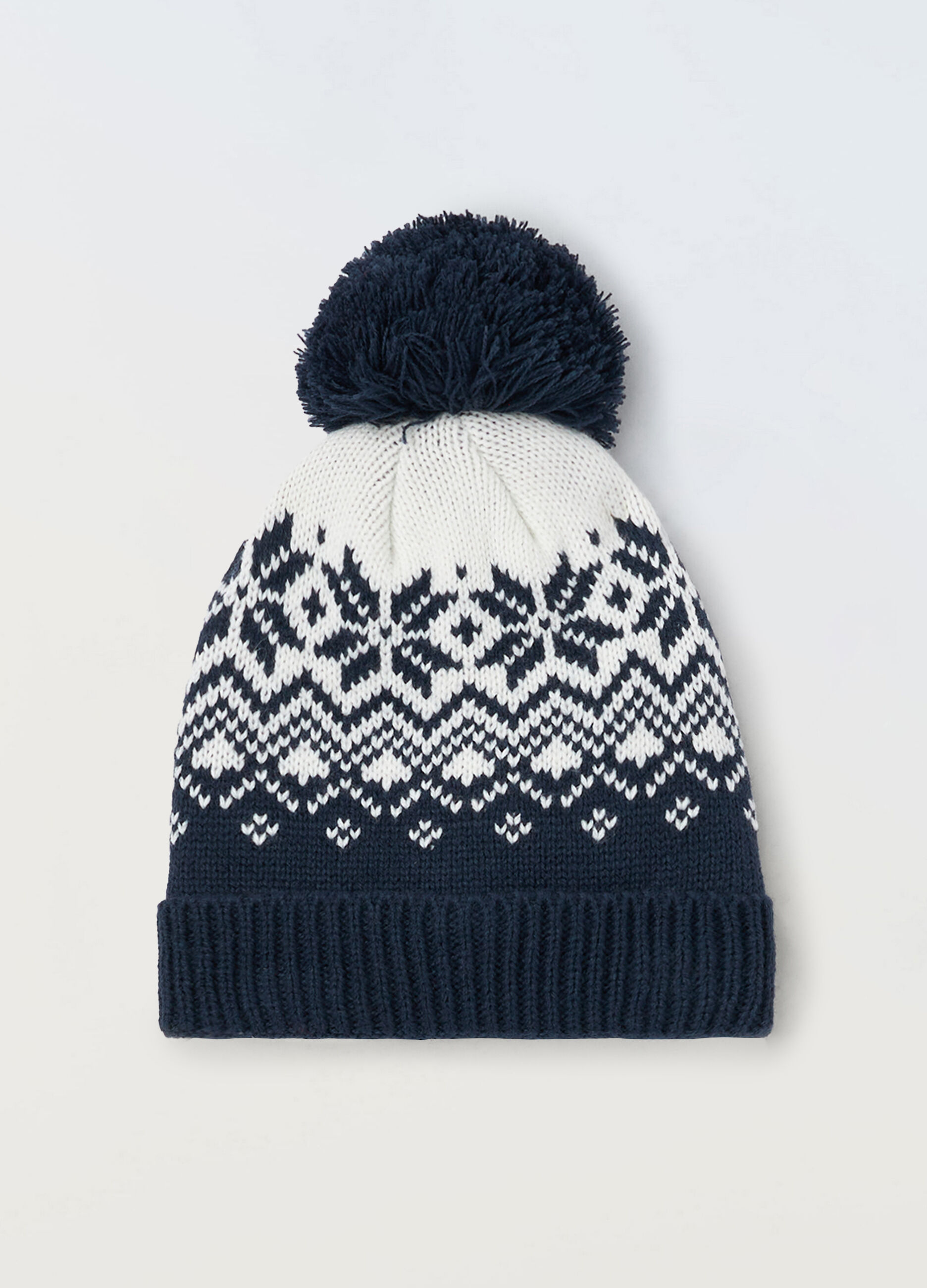 Berretto tricot con lavorazione jacquard _0