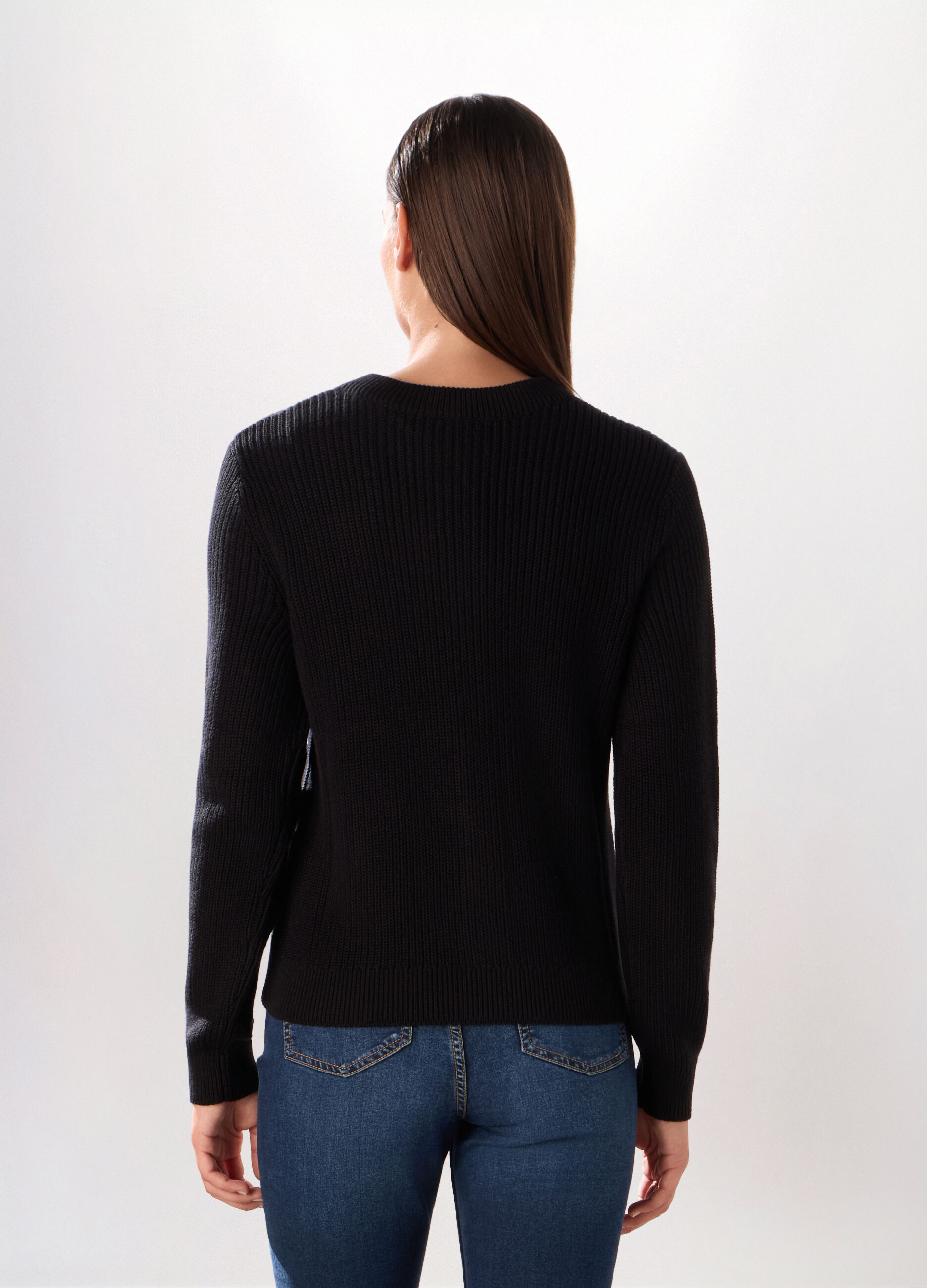 Cardigan tricot misto cotone donna_1