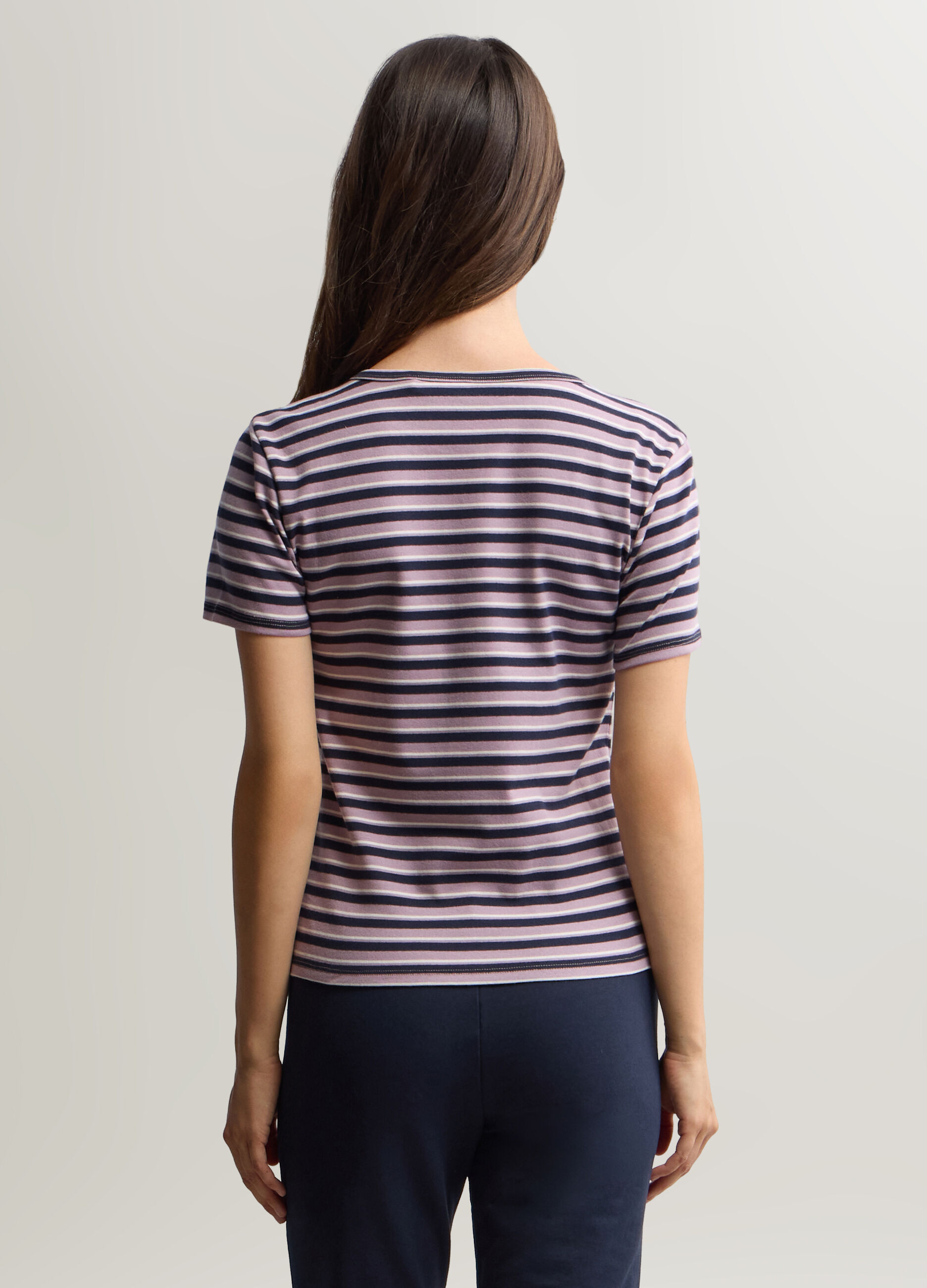 T-shirt girocollo stretch donna_1