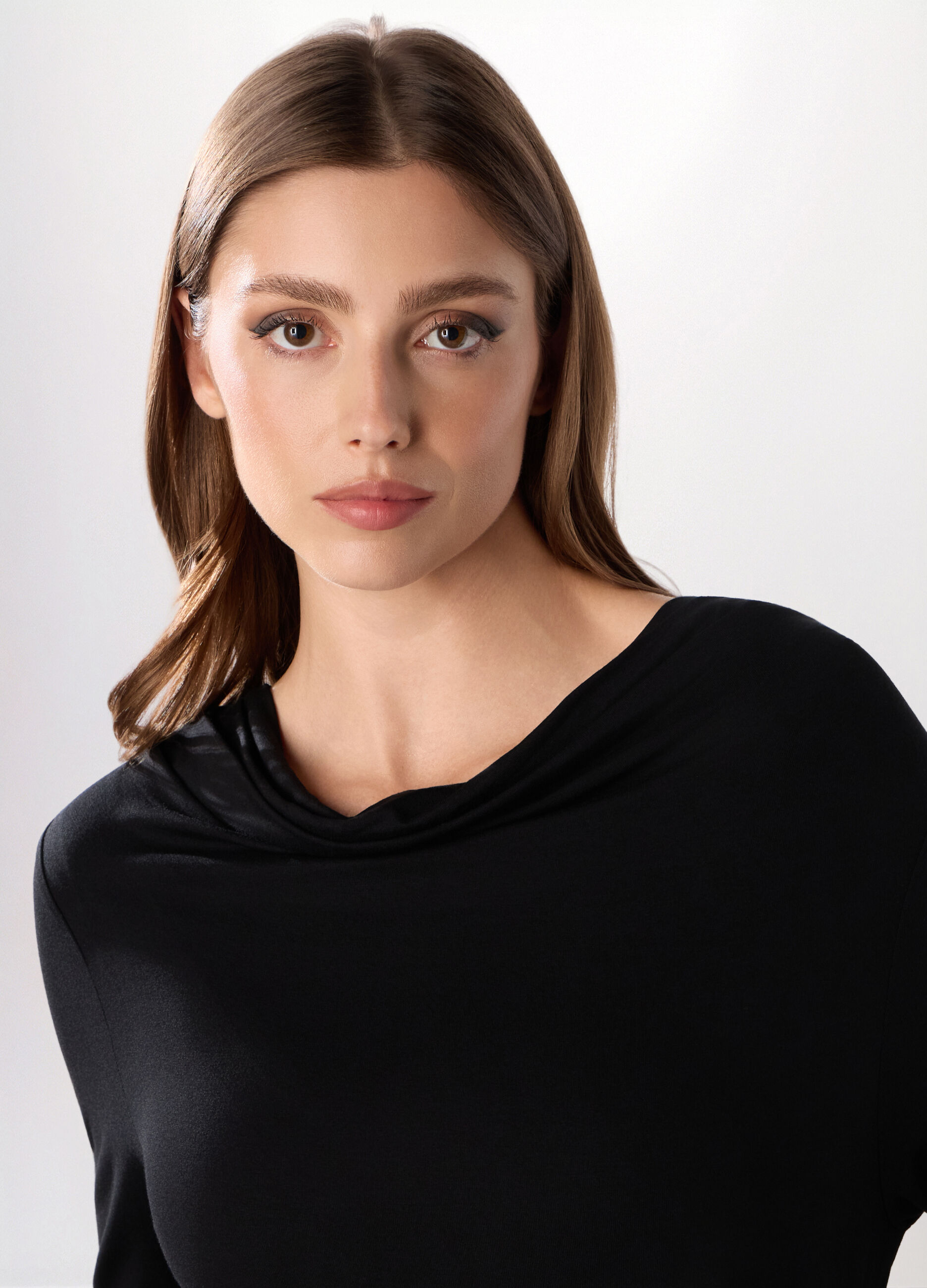 T-shirt in jersey di viscosa stretch donna _2