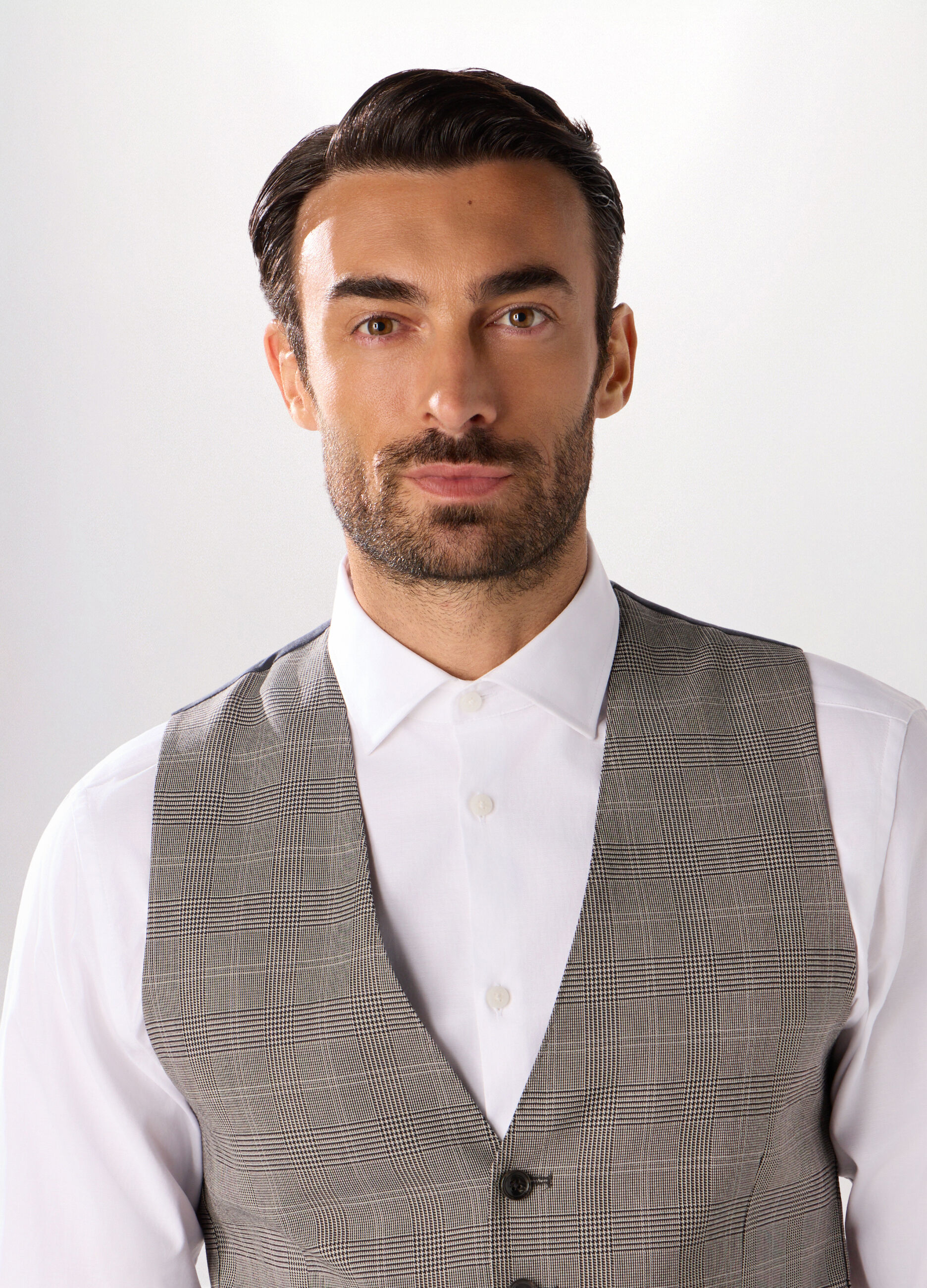 Gilet in Principe di Galles misto lana uomo_2