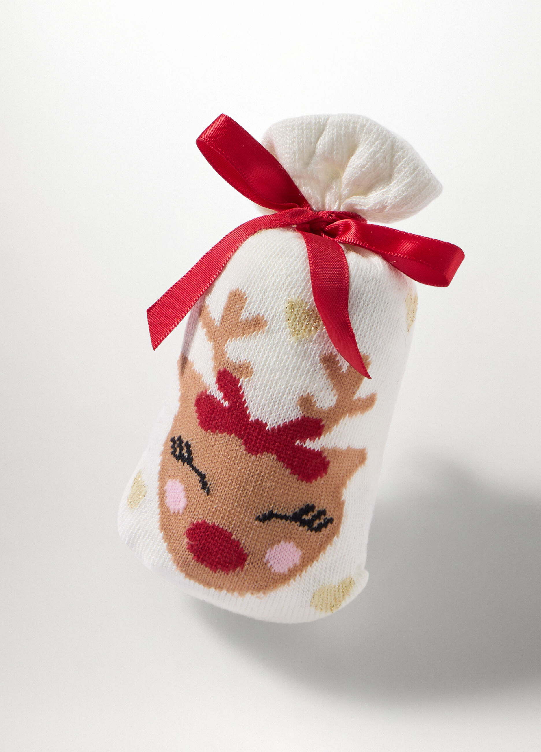 Calze jacquard misto cotone donna_1