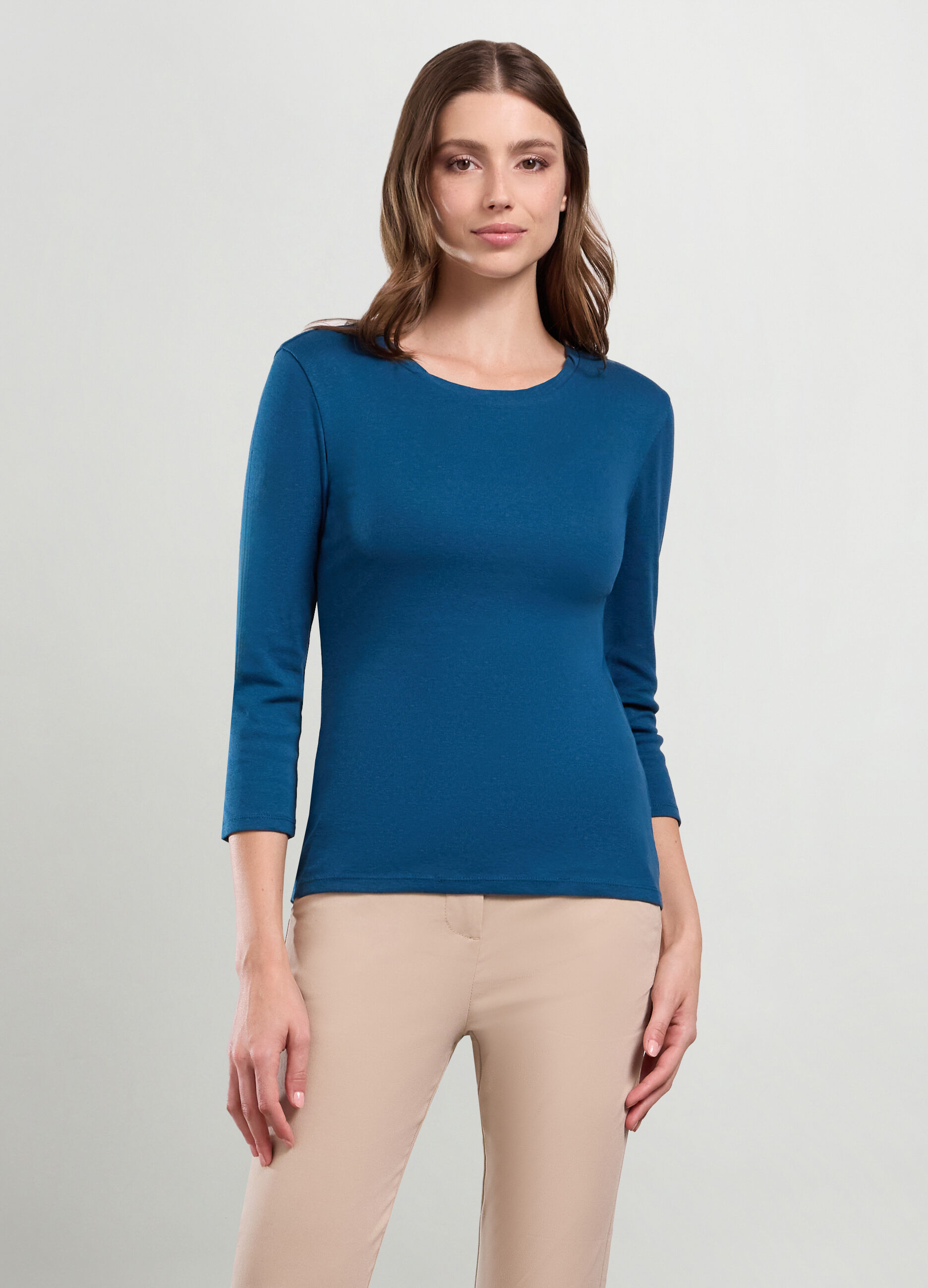 T-shirt in puro cotone donna_0