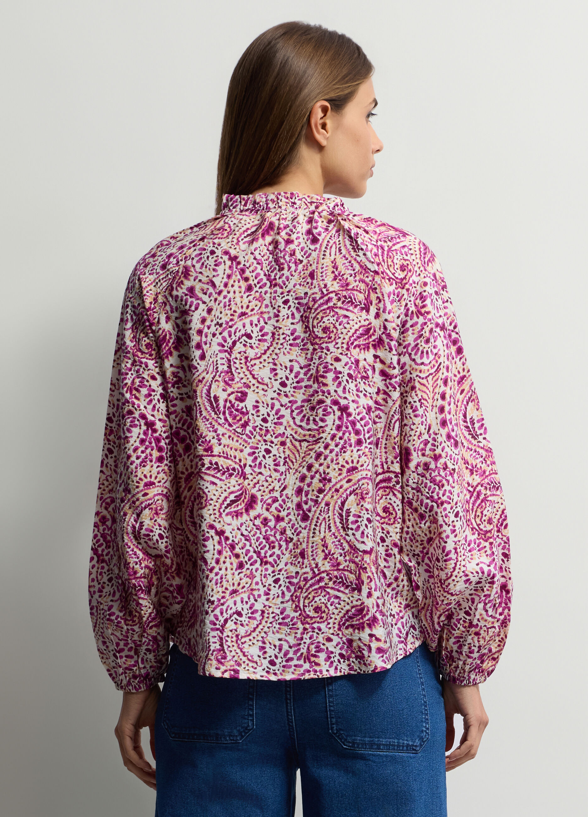 Blusa Fit Over con scollo a goccia misto modal donna_1