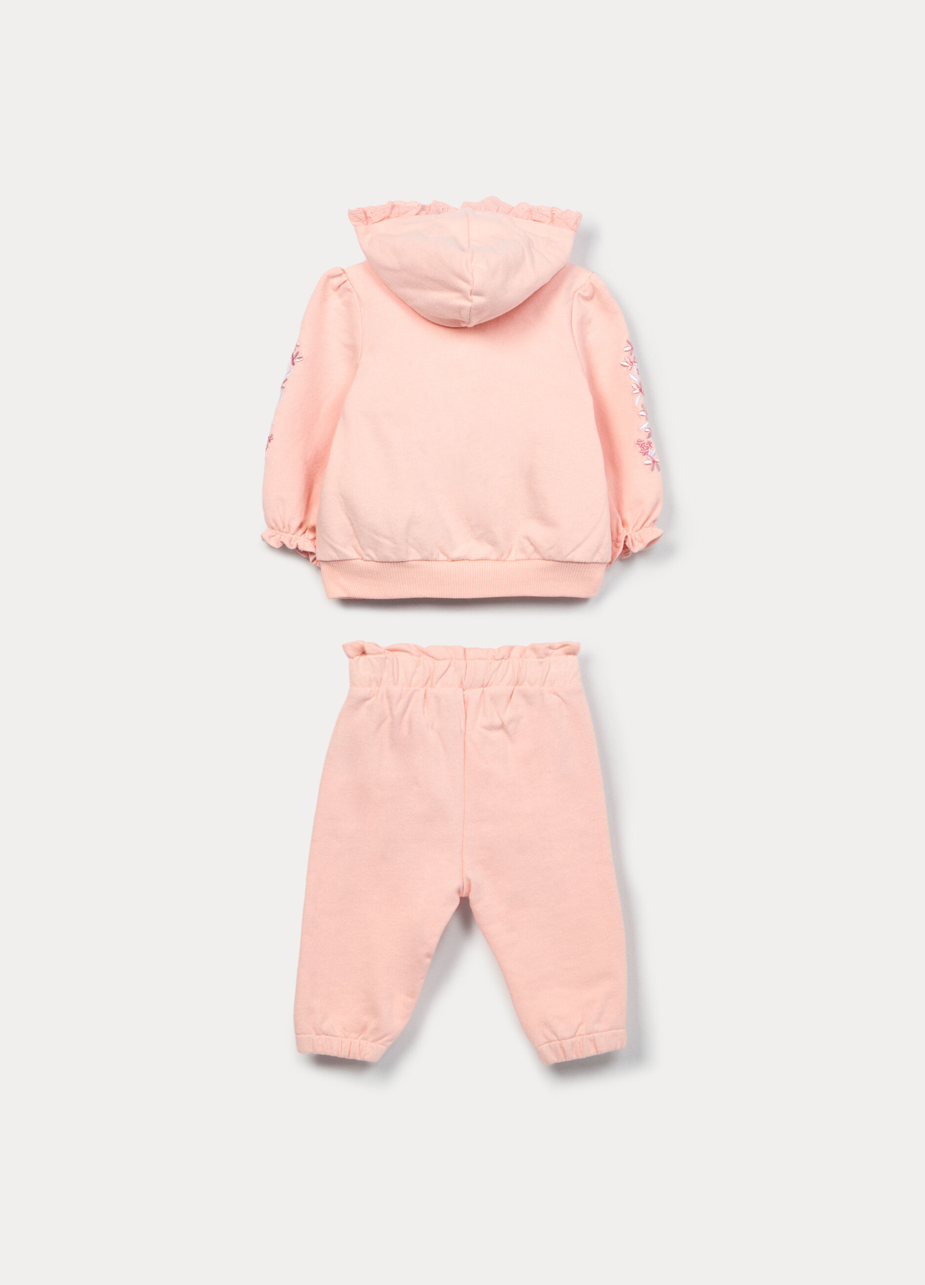 Jogging set in french terry di puro cotone neonata_1