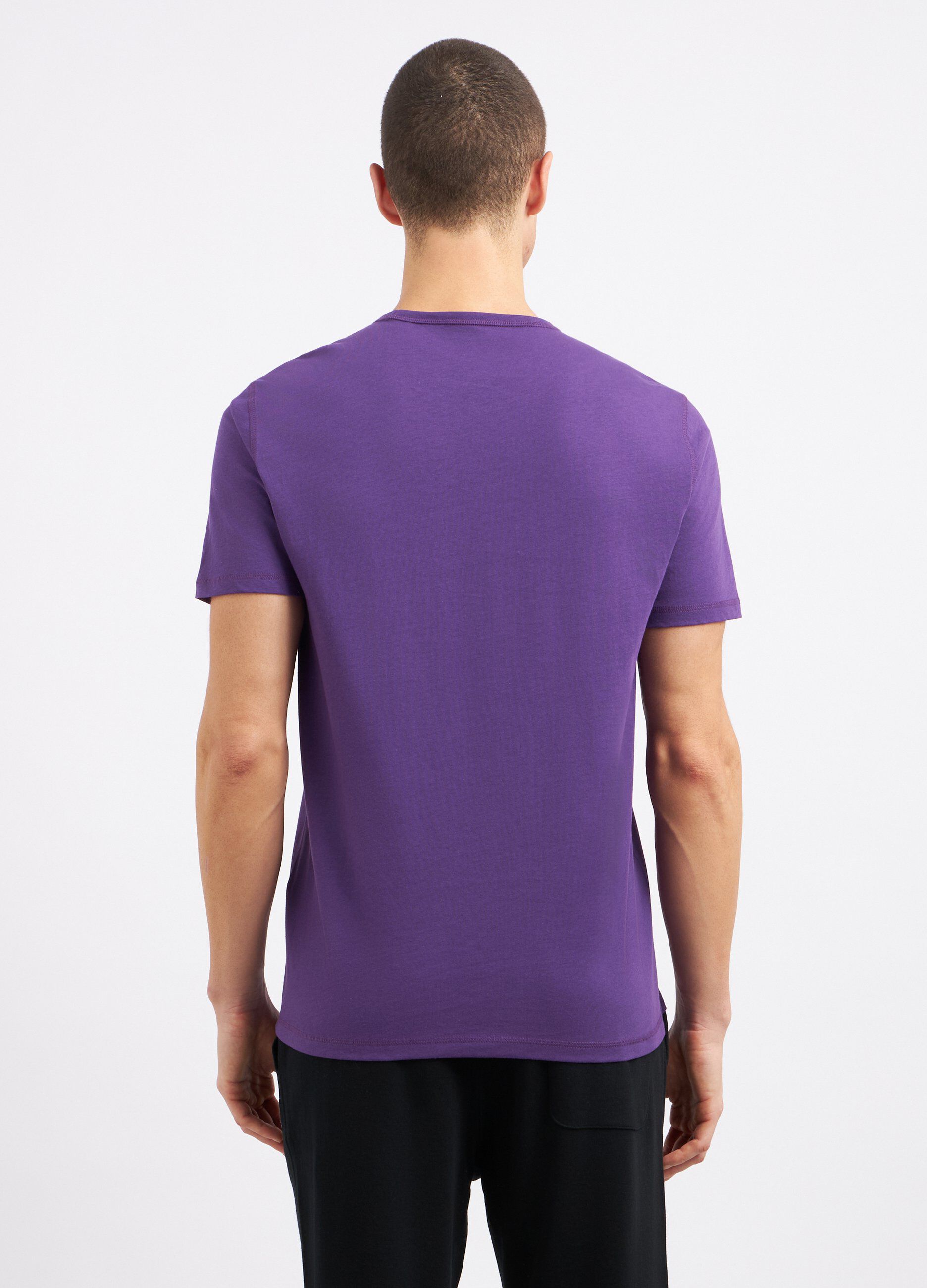 T-shirt a girocollo in puro cotone uomo_1