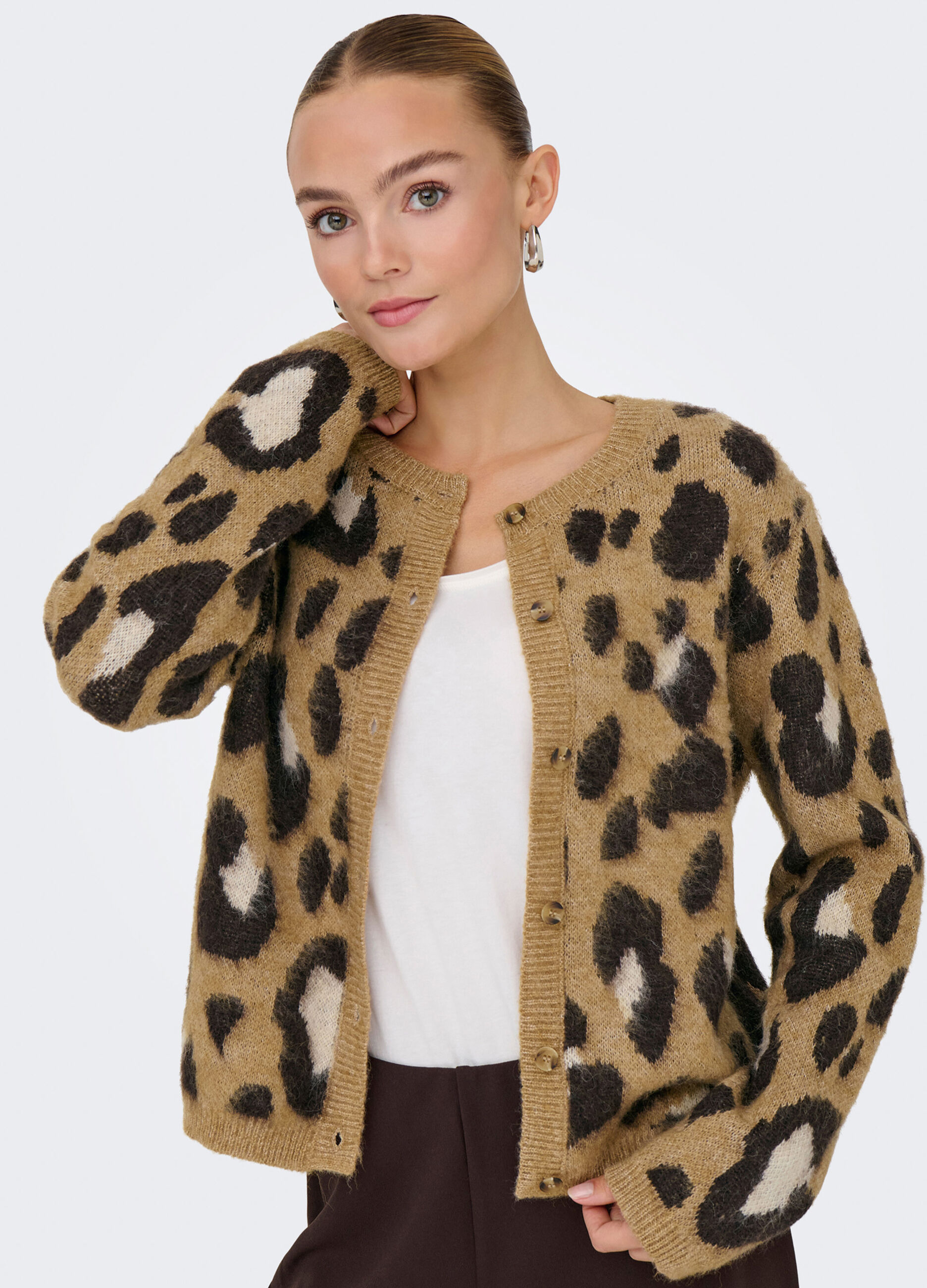 Cardigan animalier donna_3