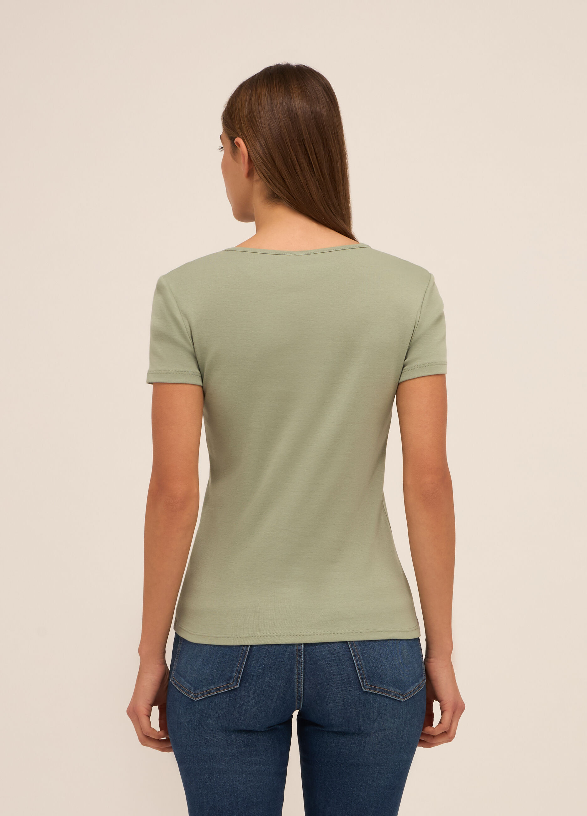 T-shirt in puro cotone donna_1