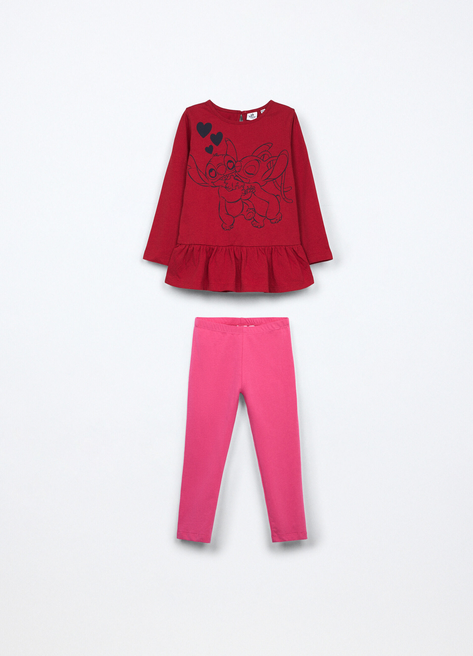 Jogging set in jersey di puro cotone neonata_0
