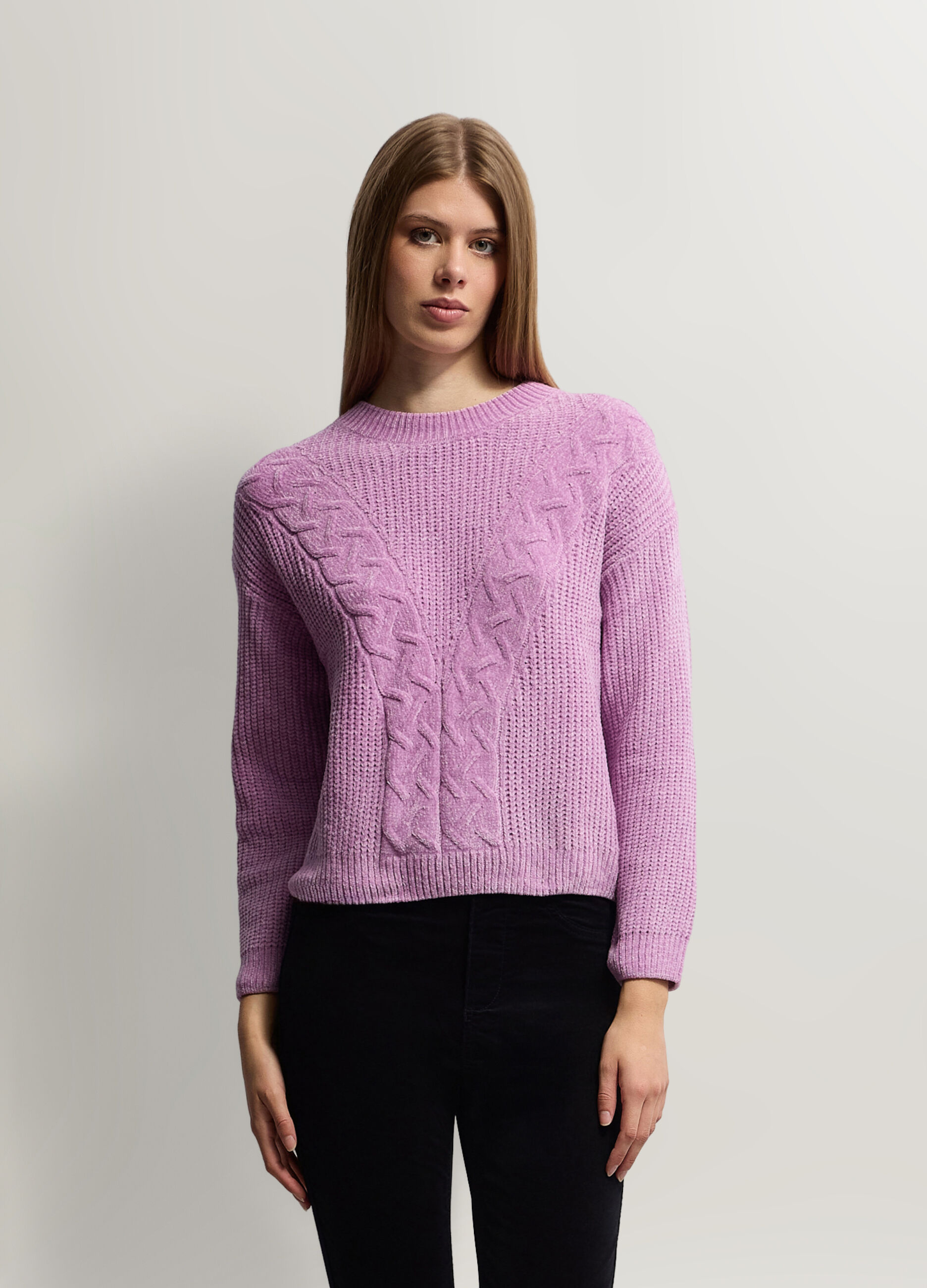 Maglione girocollo operato donna_0