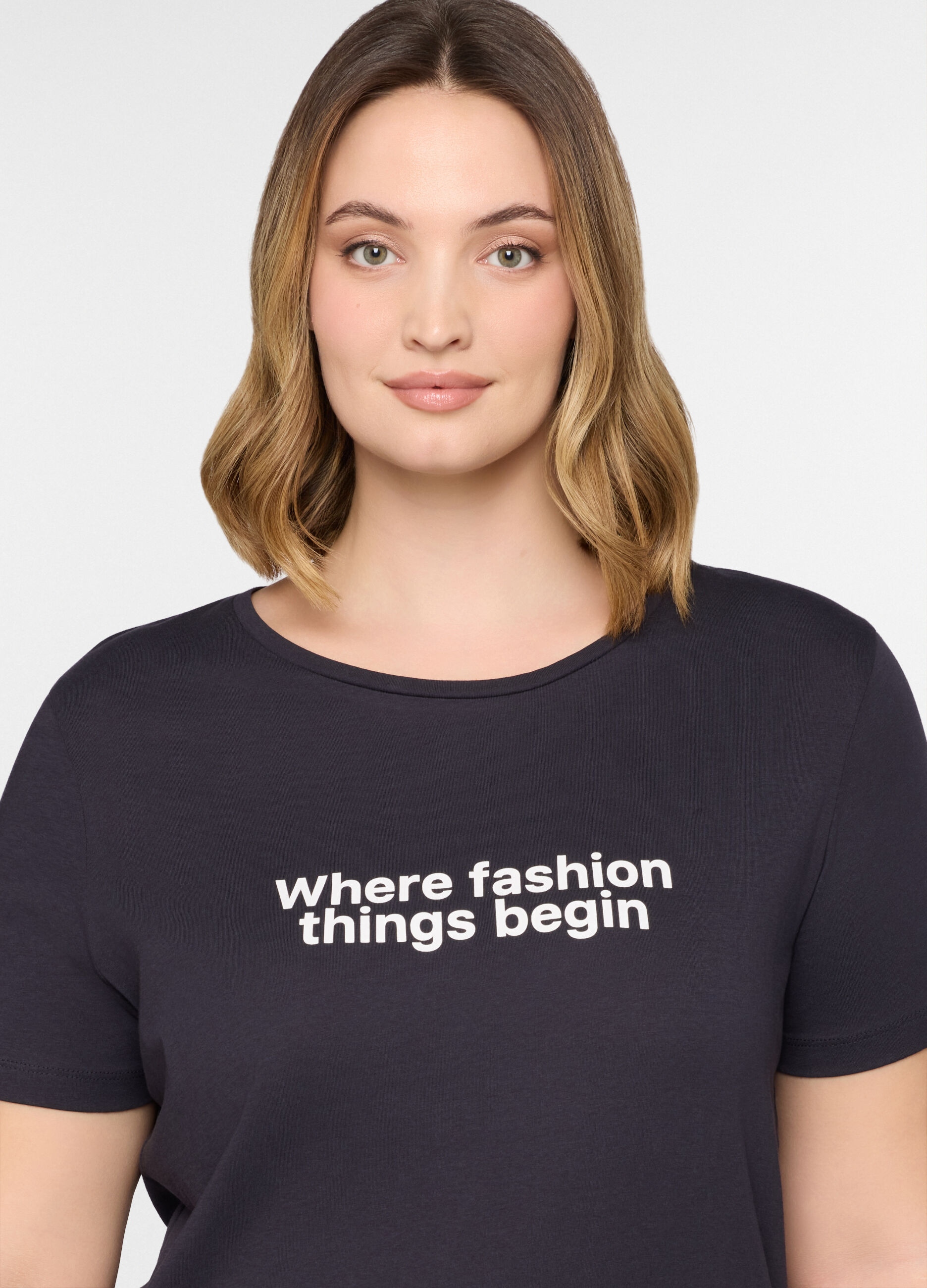 T-shirt girocollo donna curvy_2