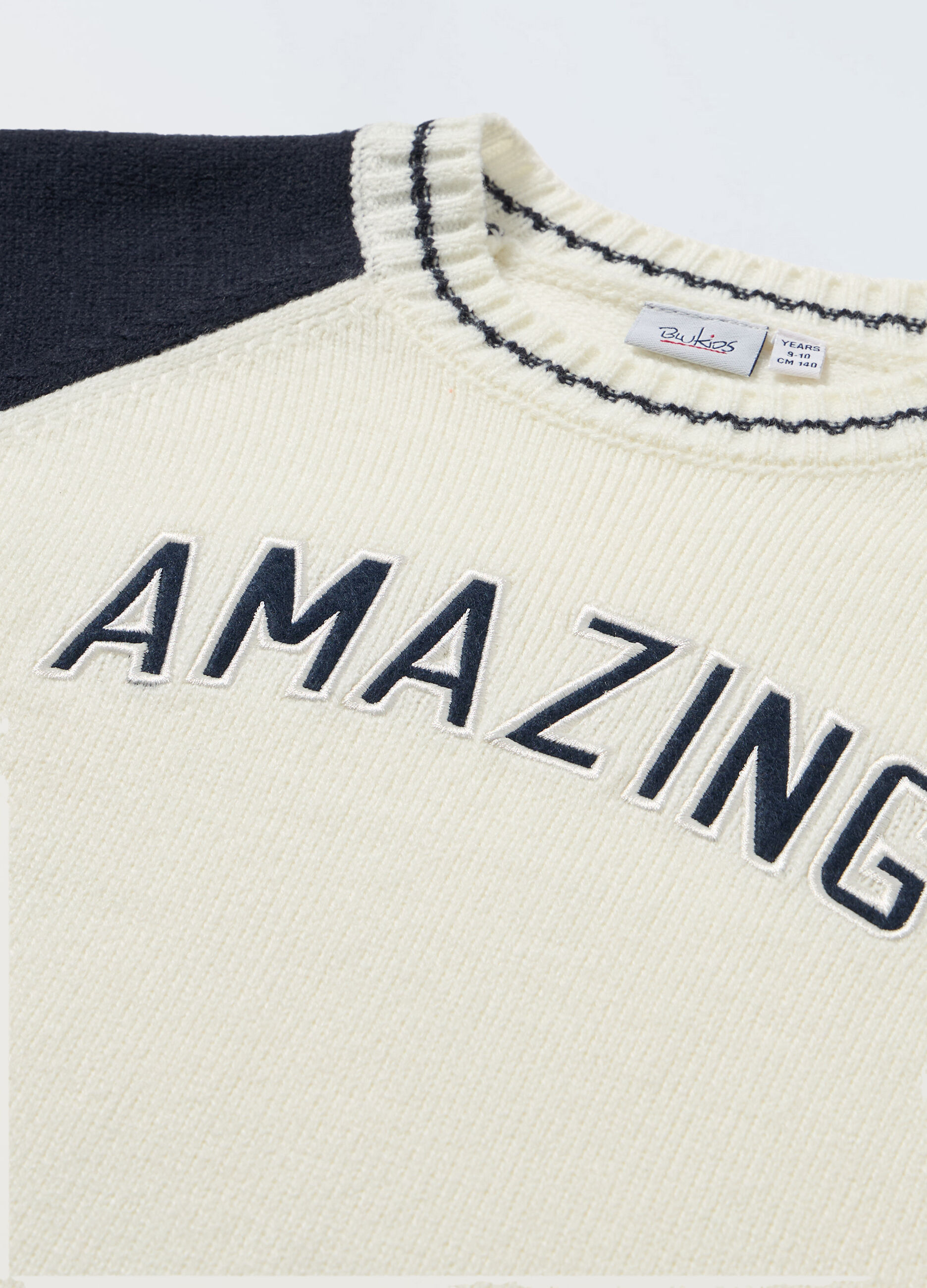 Girocollo tricot con patch applicate ragazza_1