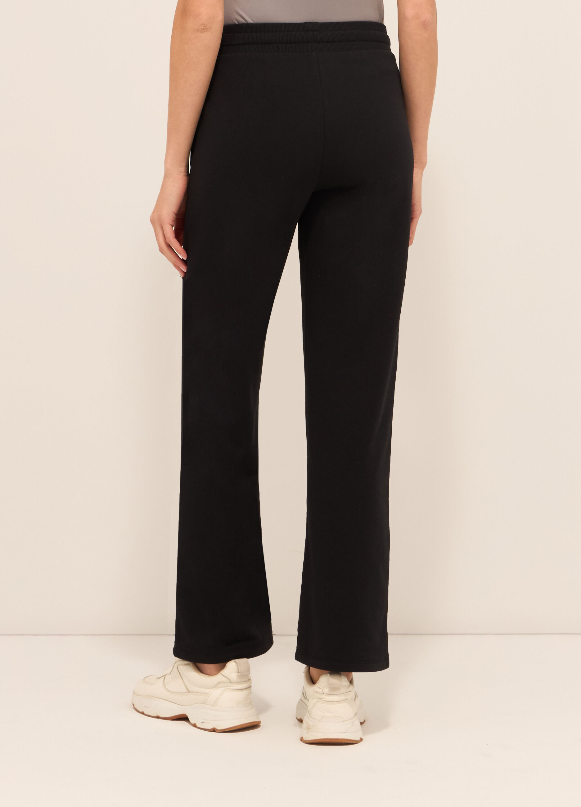Jogger in french terry di misto cotone donna_1