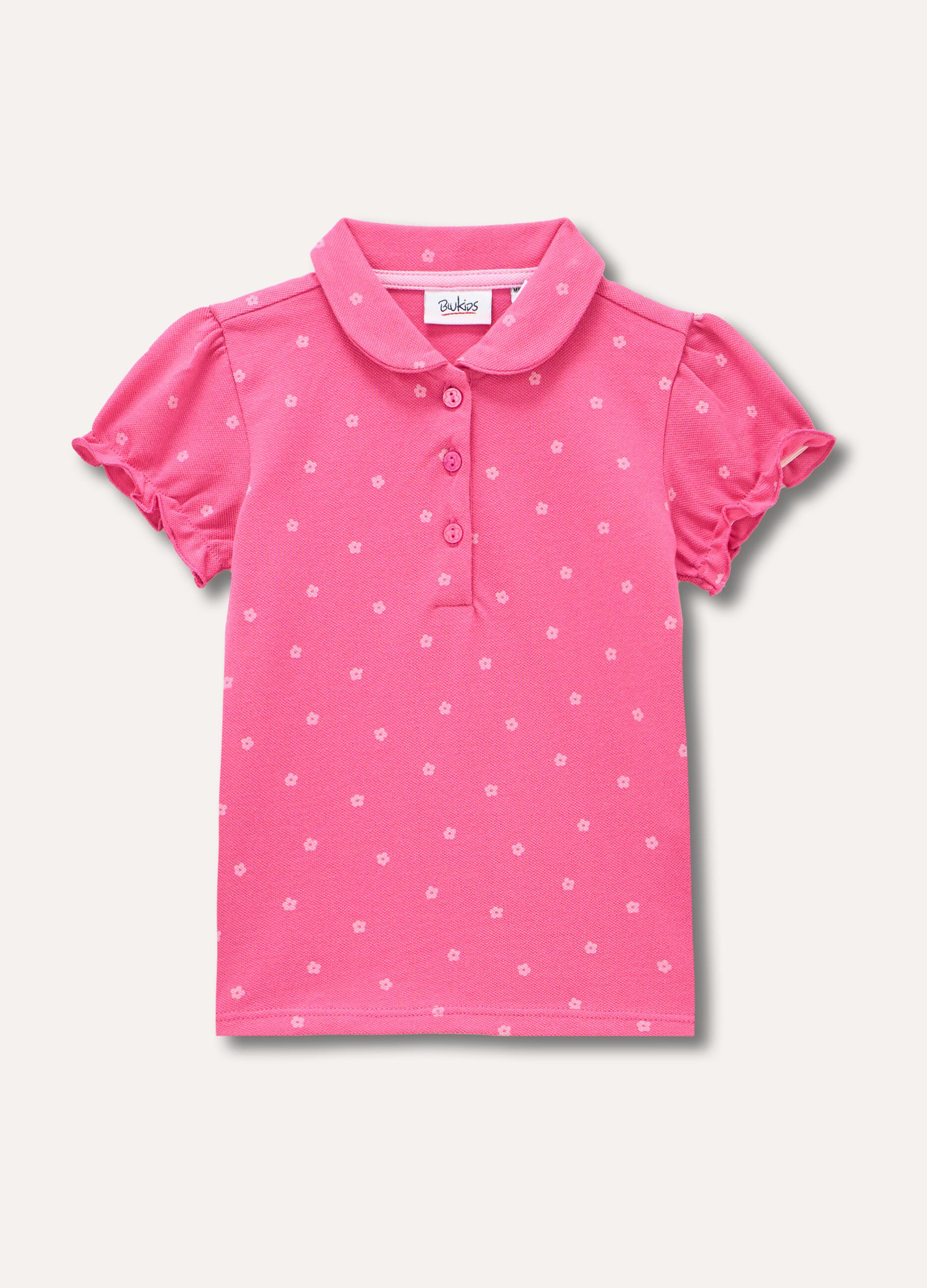 Polo in piqué di puro cotone neonata_0