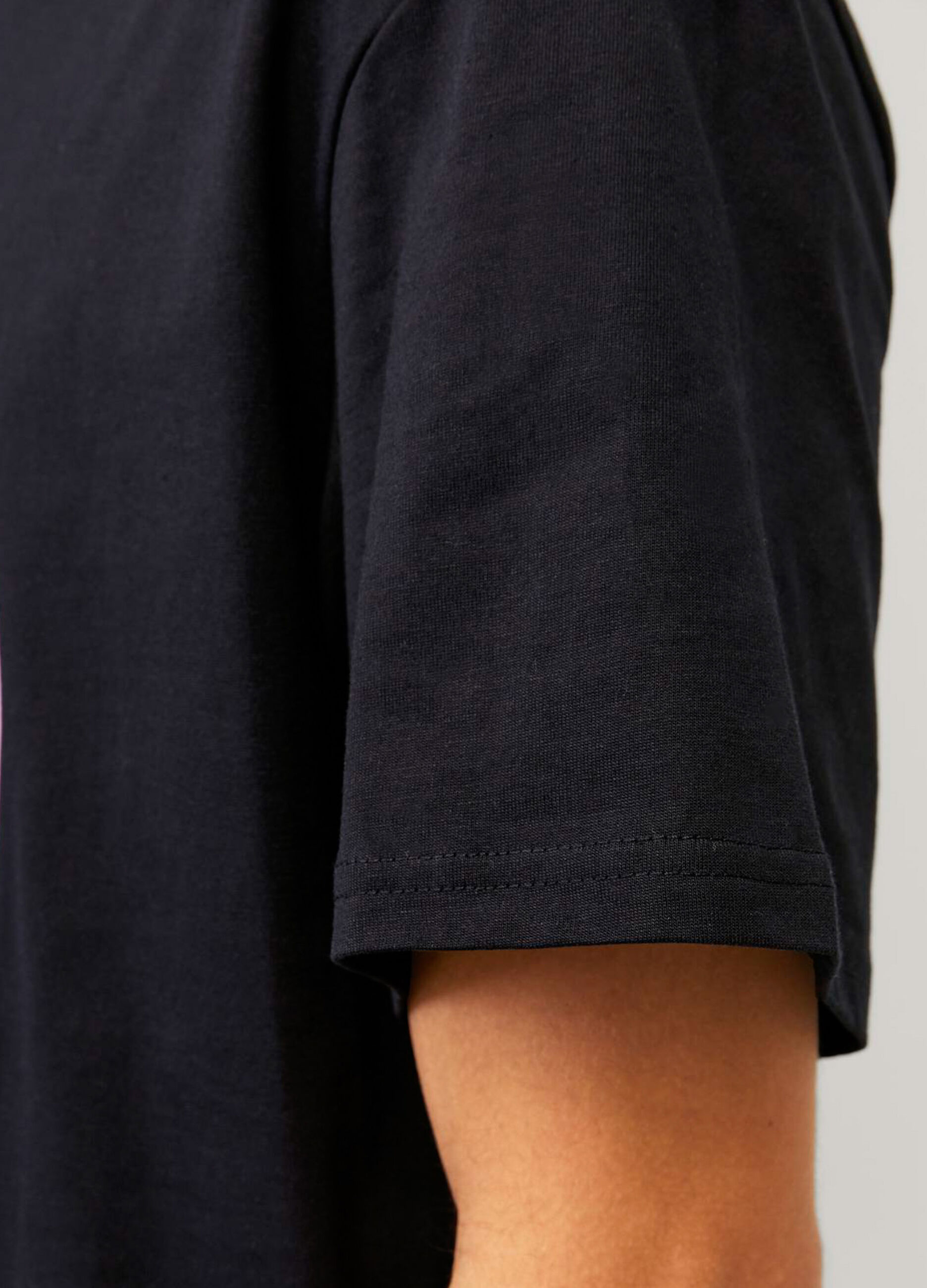 T-shirt girocollo in jersey con stampa uomo_4