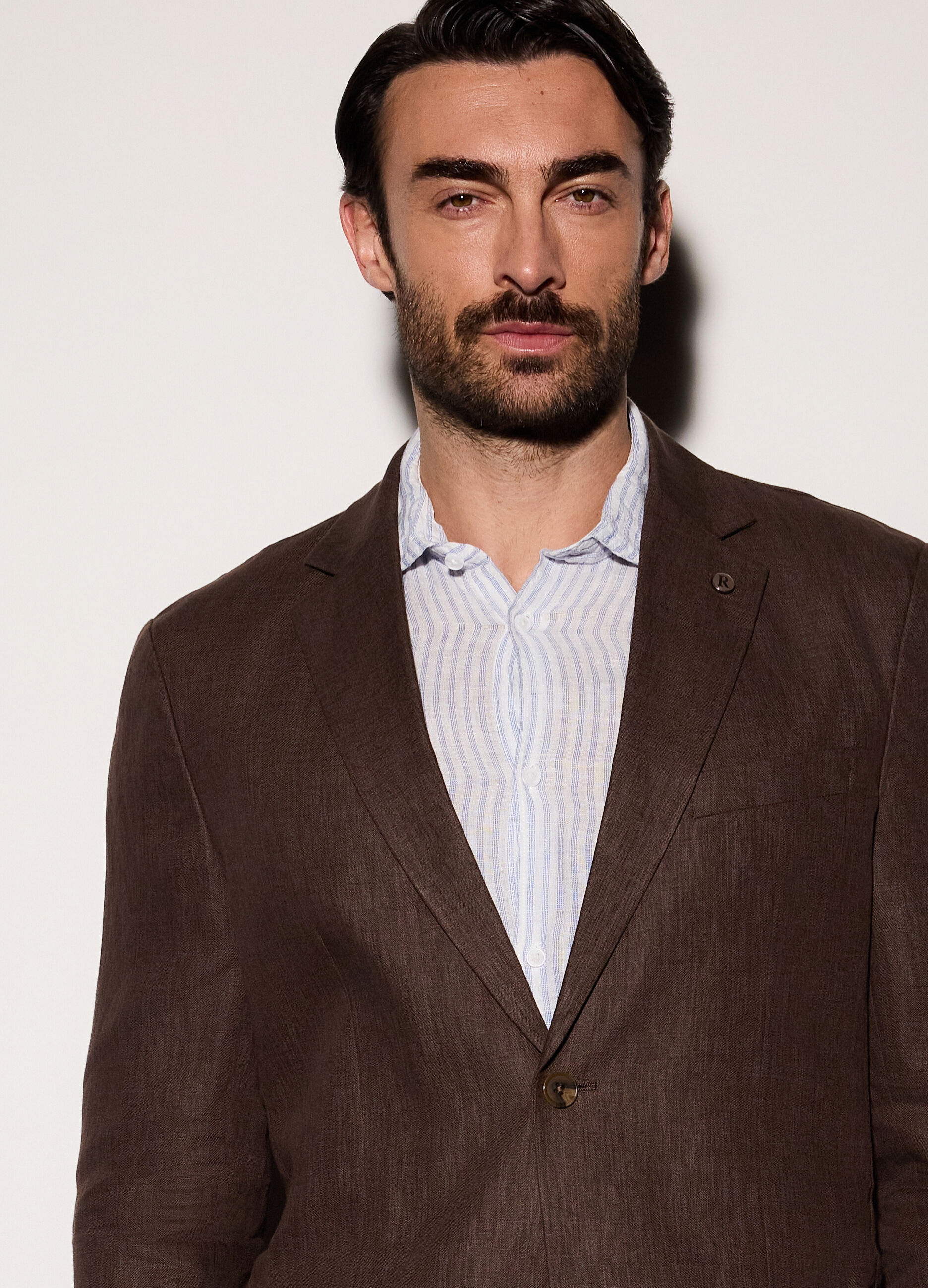 Blazer regular fit in lino uomo_2