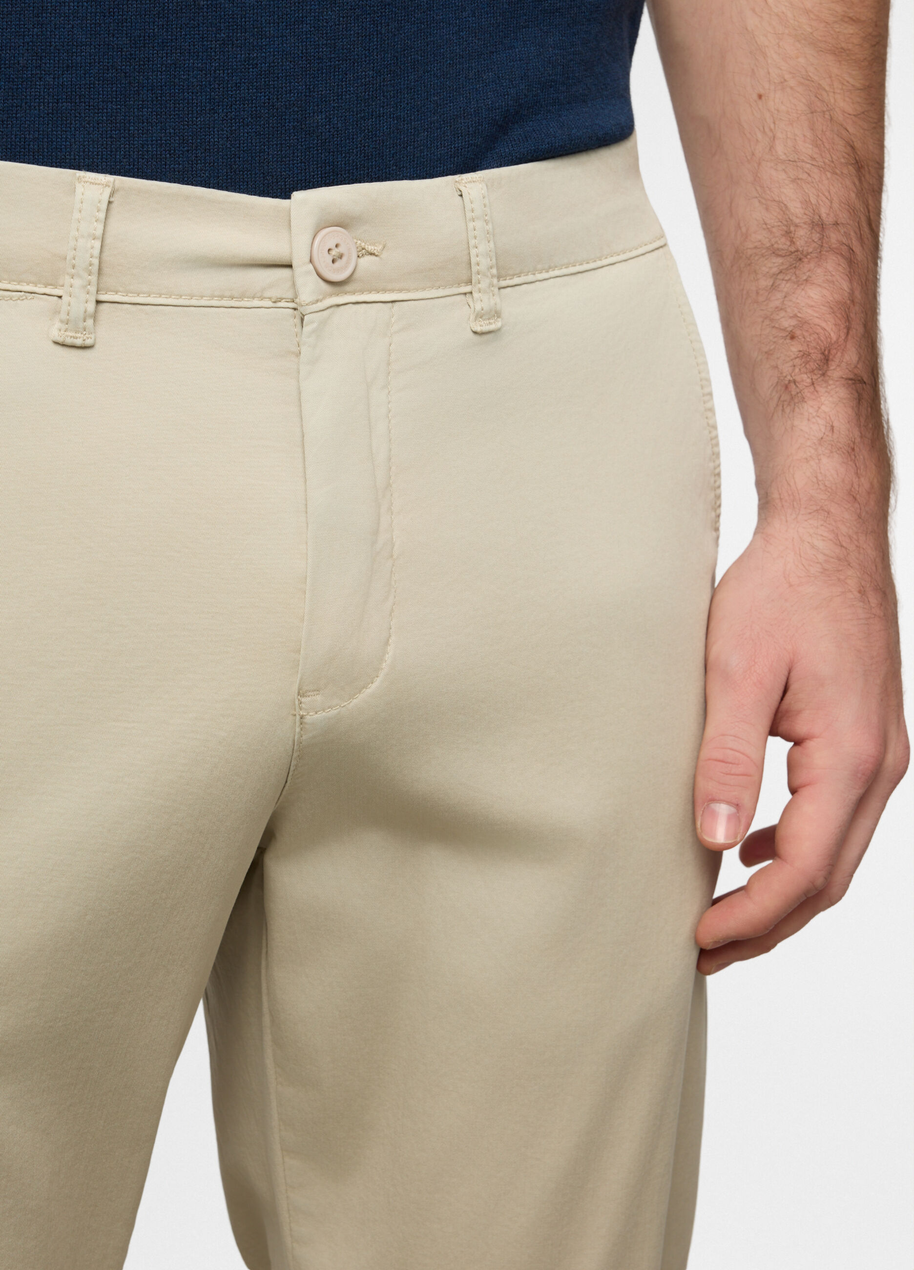 Pantalone chino slim fit in twill di cotone stretch uomo_2