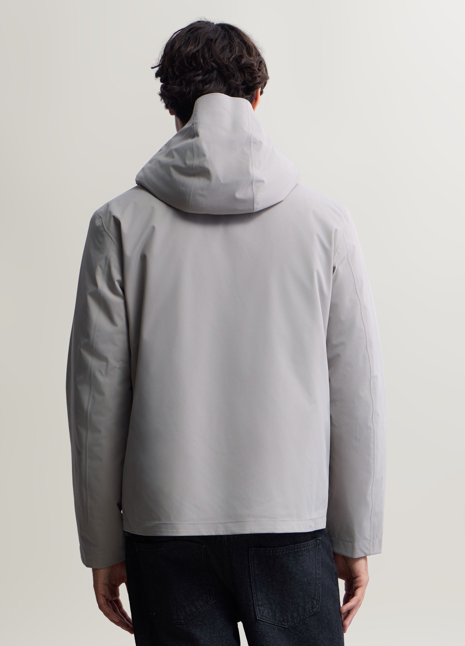 Parka con cappuccio in tessuto tecnico uomo_1