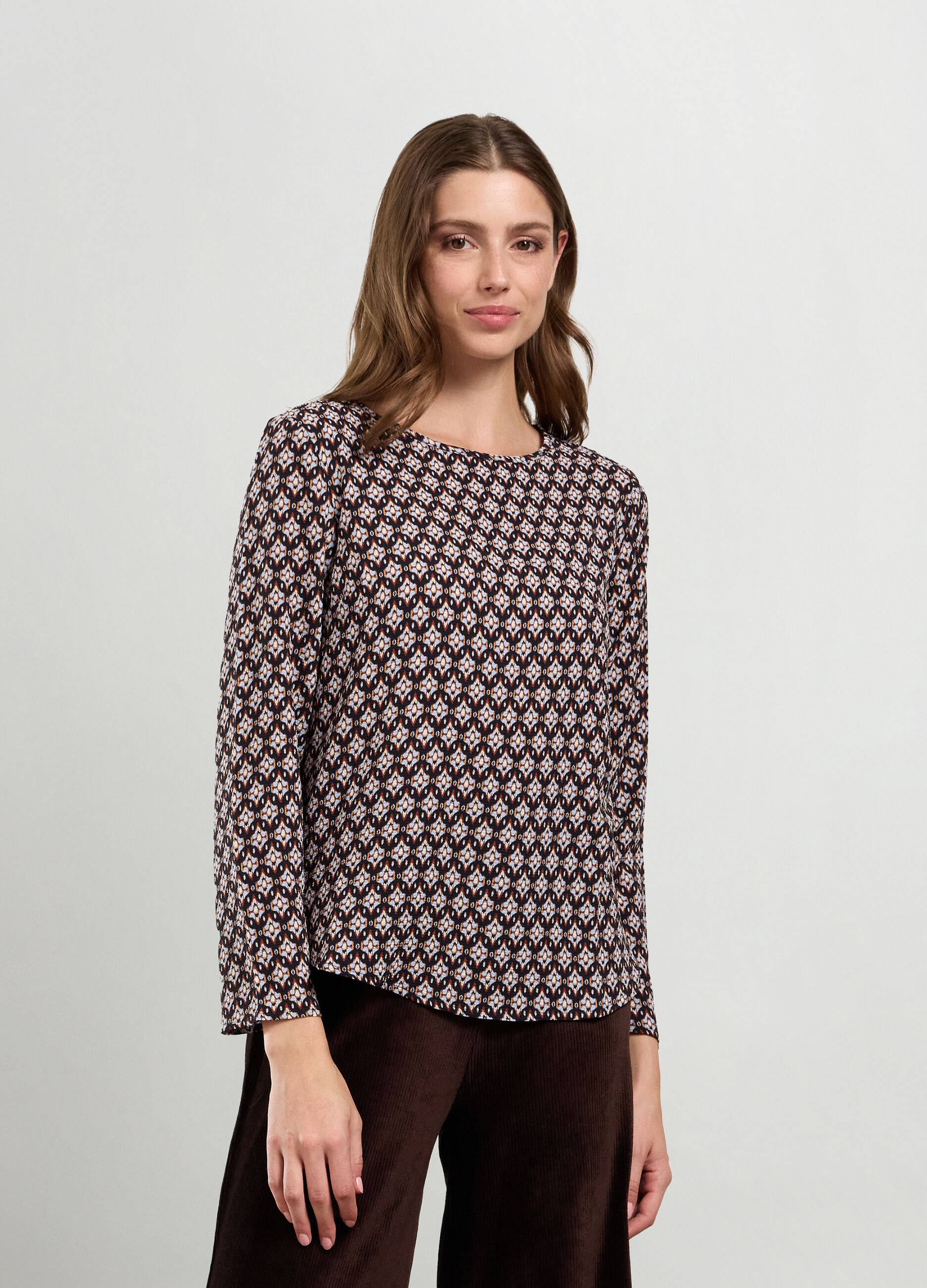 Blusa con stampa donna_0