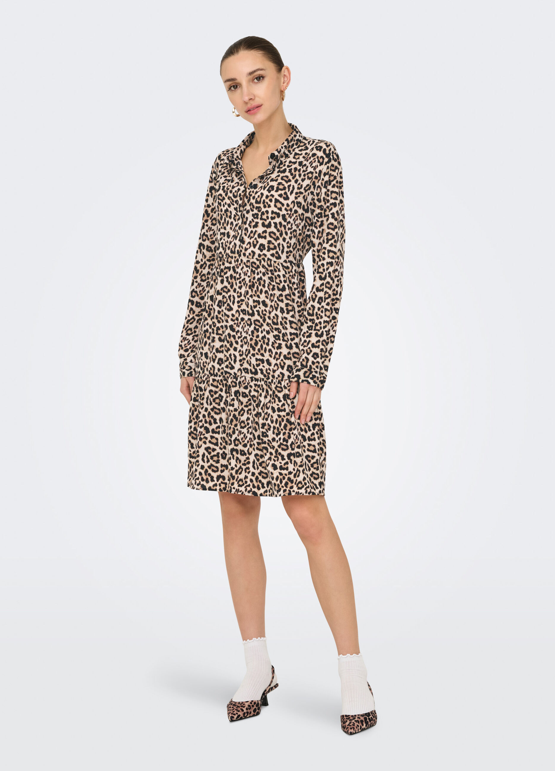 Abito corto animalier donna_2