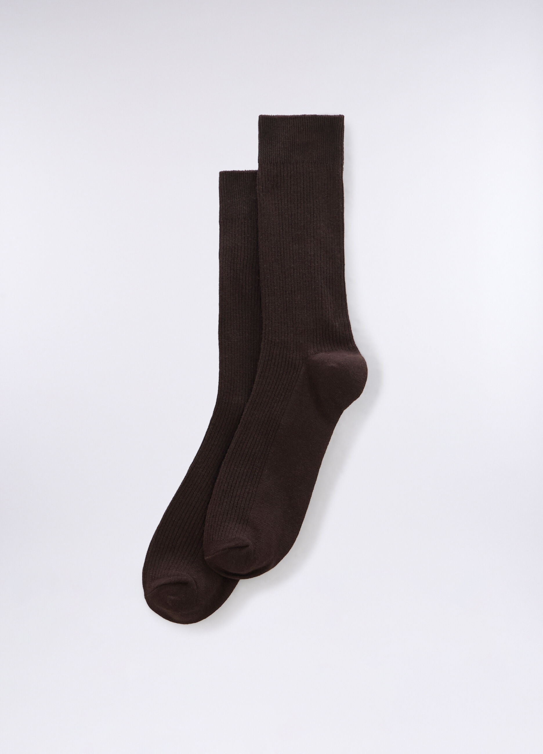 Calze corte in cotone stretch a costine uomo_0