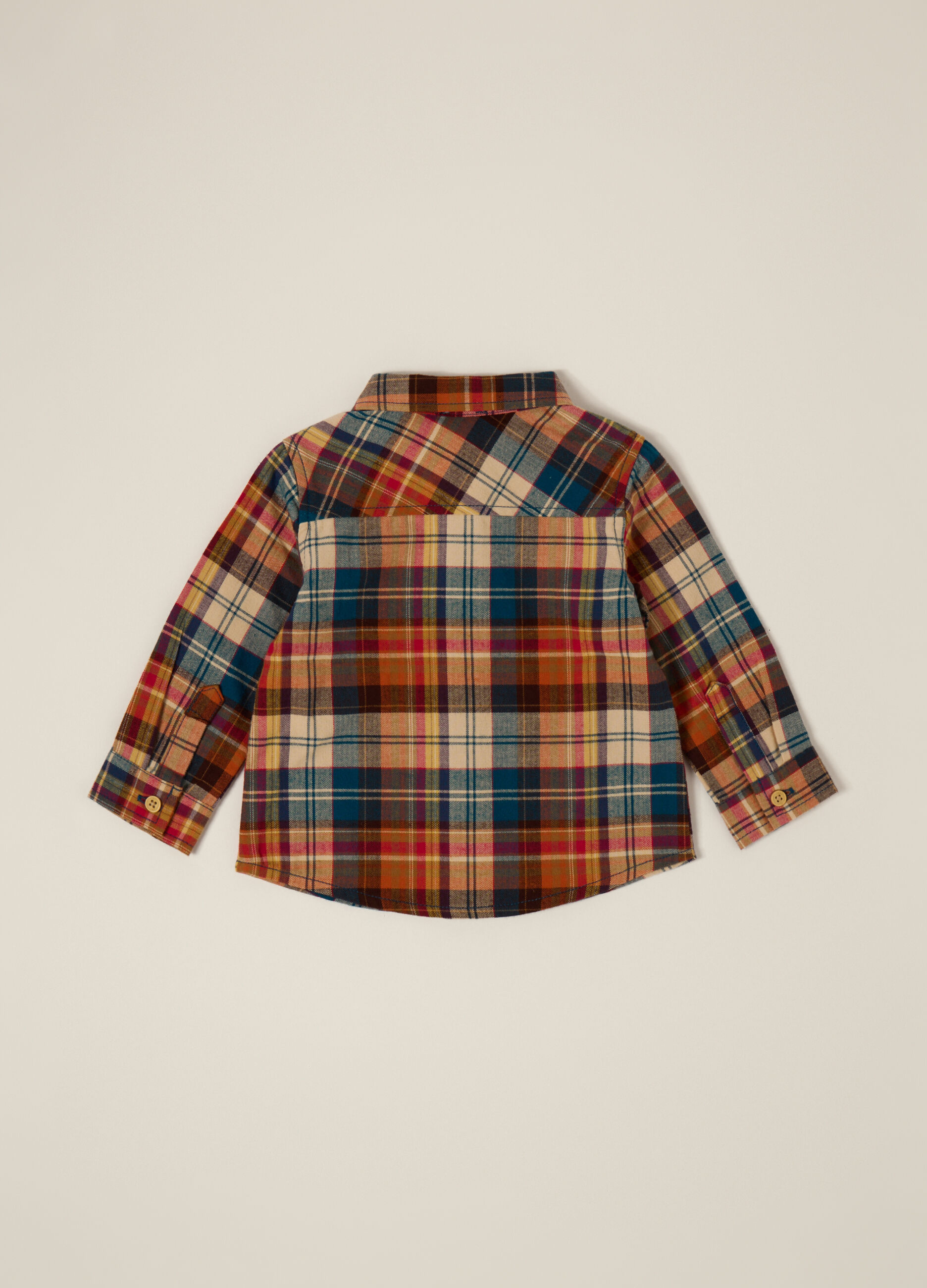Camicia a quadri multicolor in flanella_2