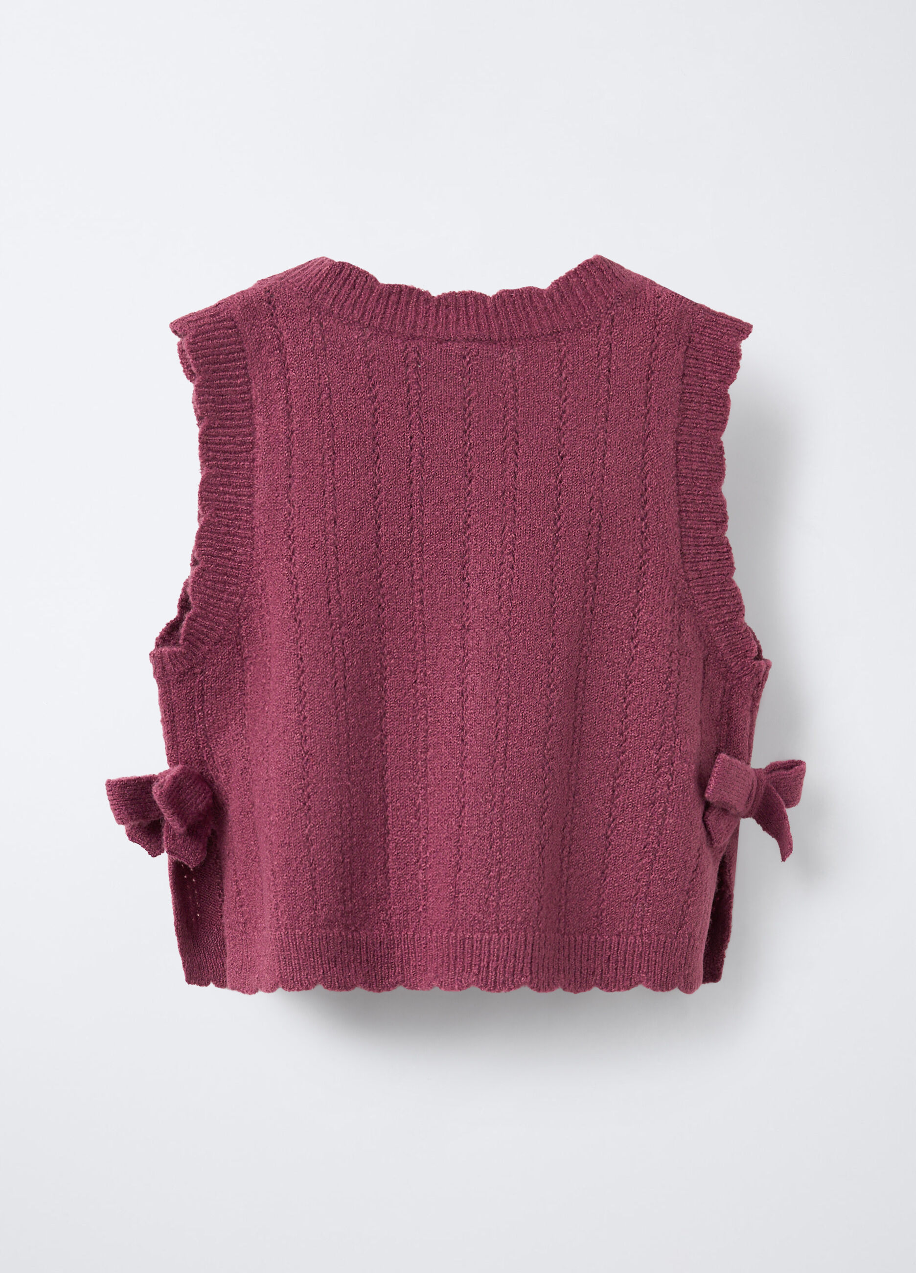 Gilet tricot girocollo bambina_1