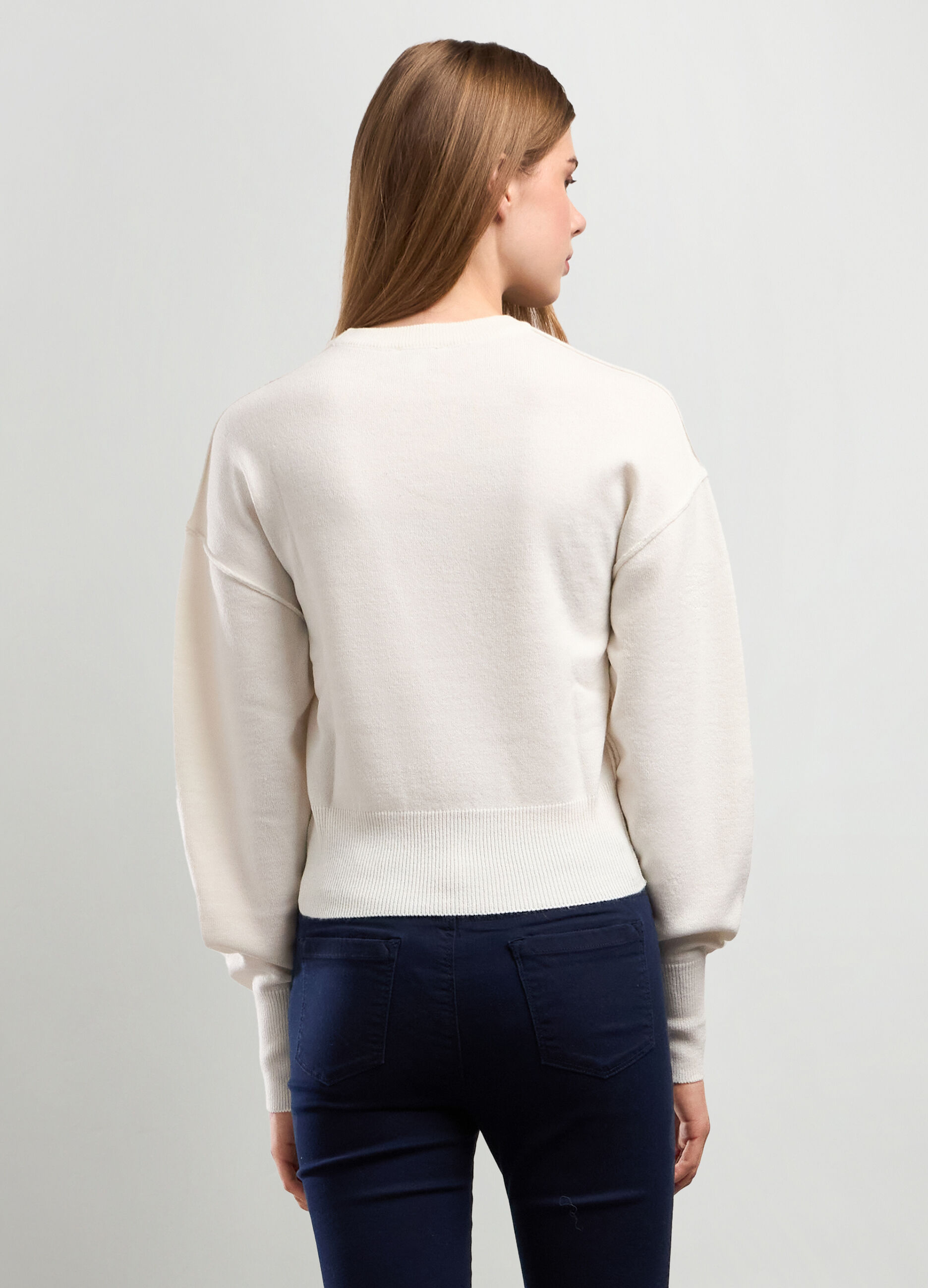 Tricot con maniche a palloncino donna_1