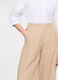 Pantaloni palazzo gessati misto lino donna_2