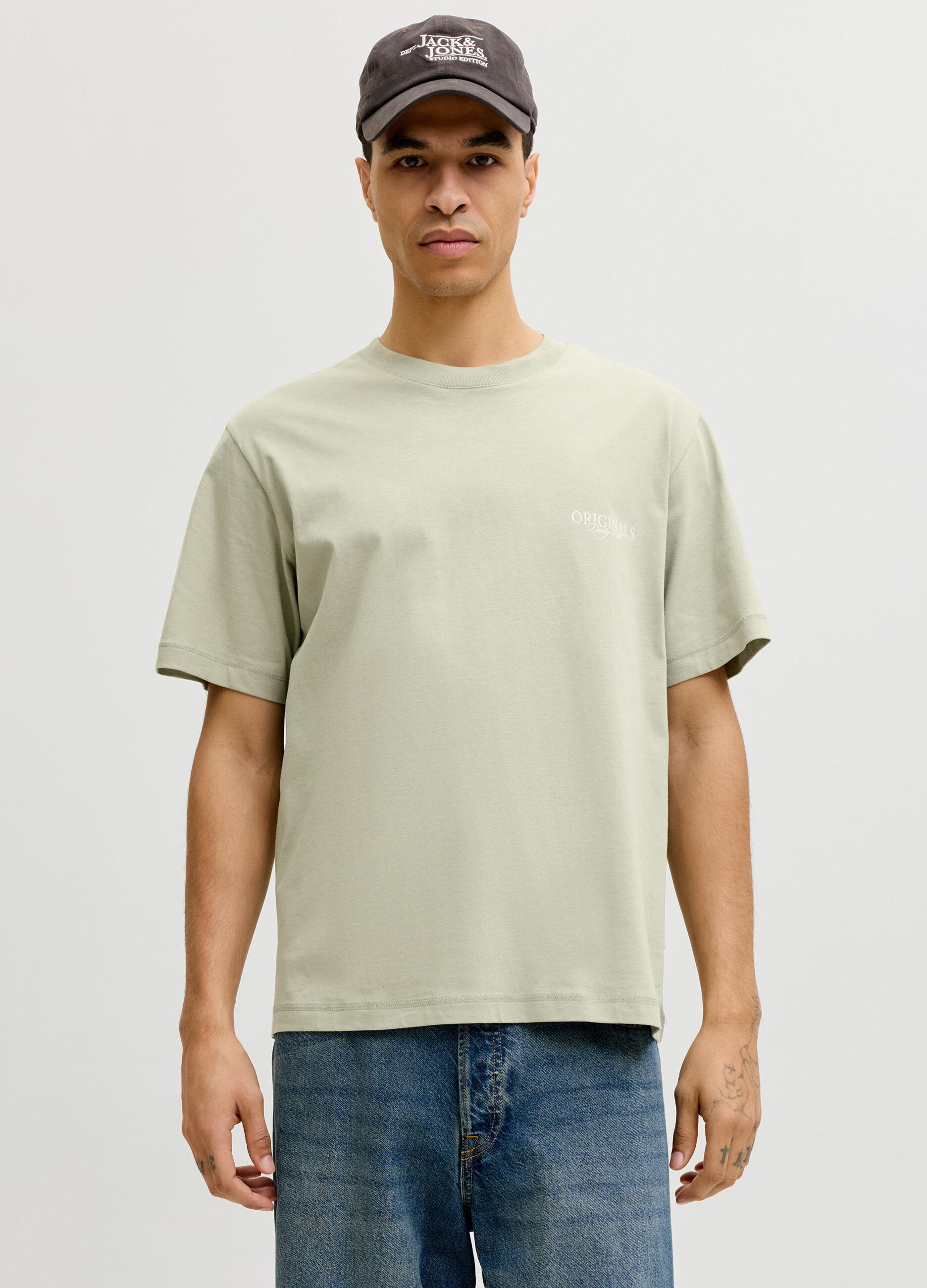 T-shirt relaxed fit con stampa uomo_1