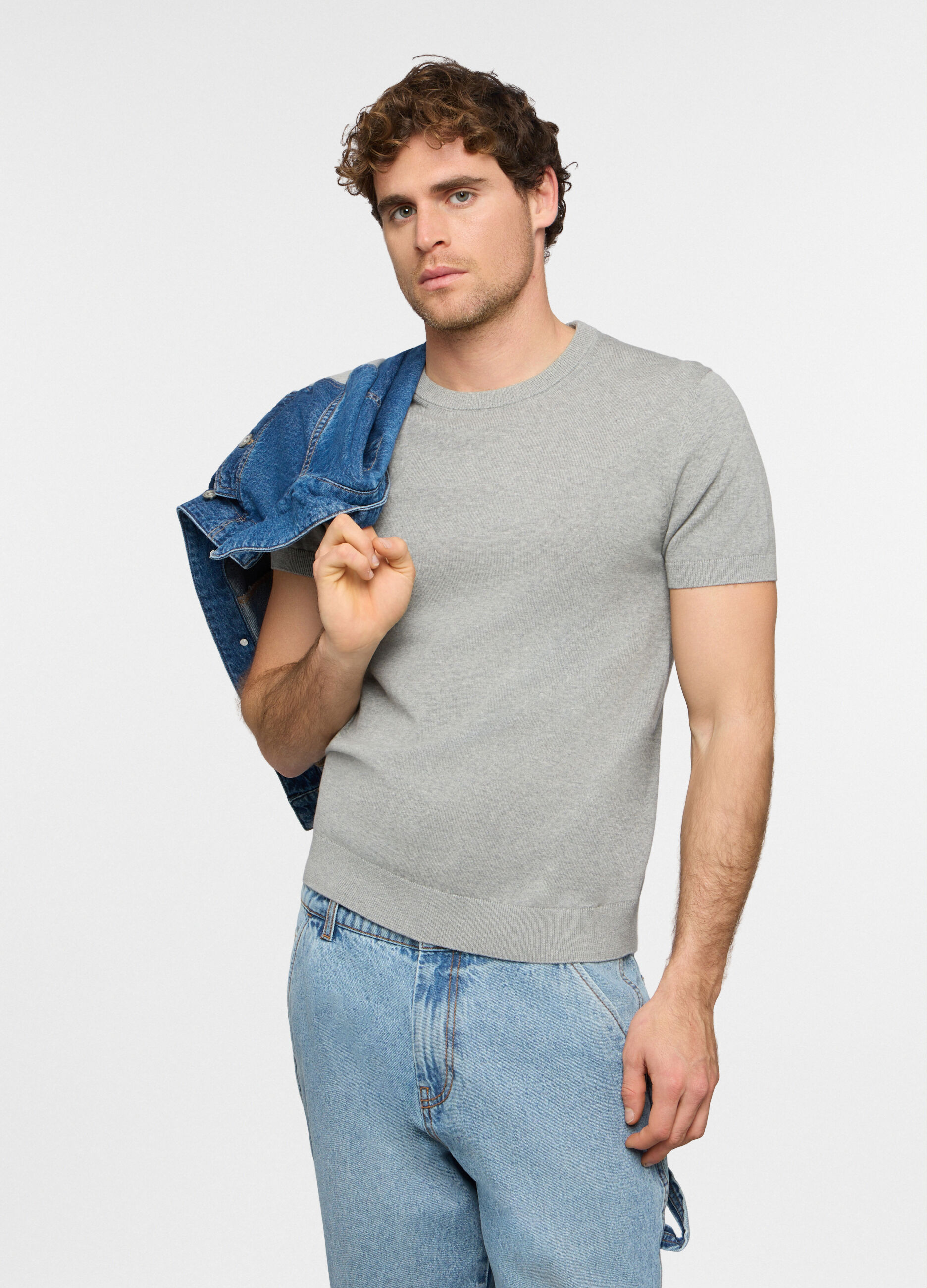 Maglia a maniche corte in cotone uomo_0