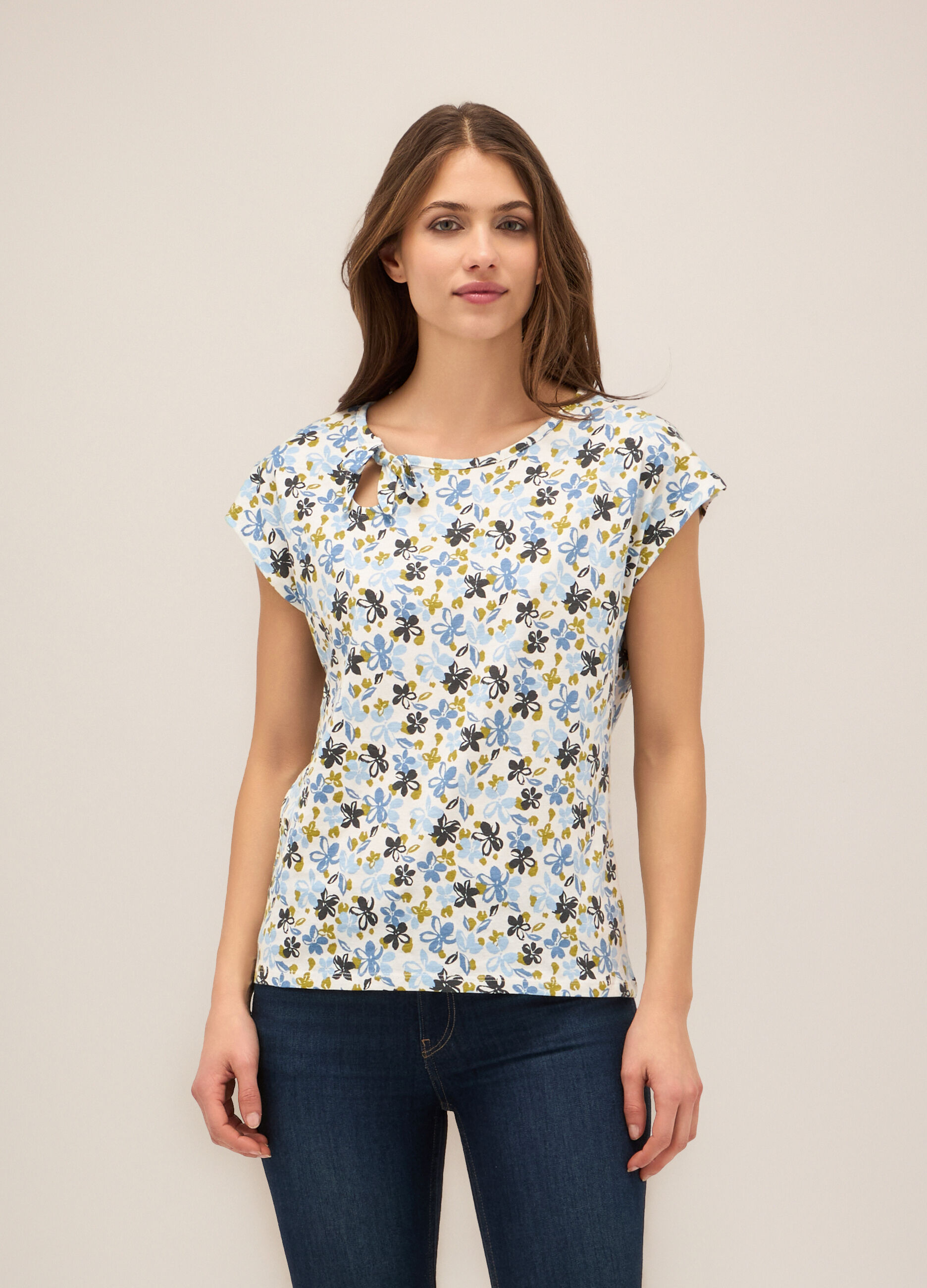 T-shirt in puro cotone donna_0