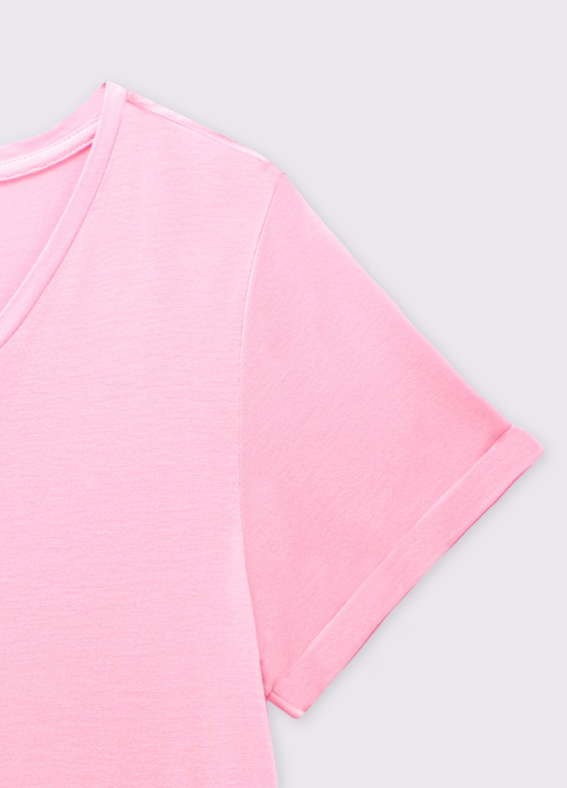 T-shirt in pura viscosa a maniche corte donna_1