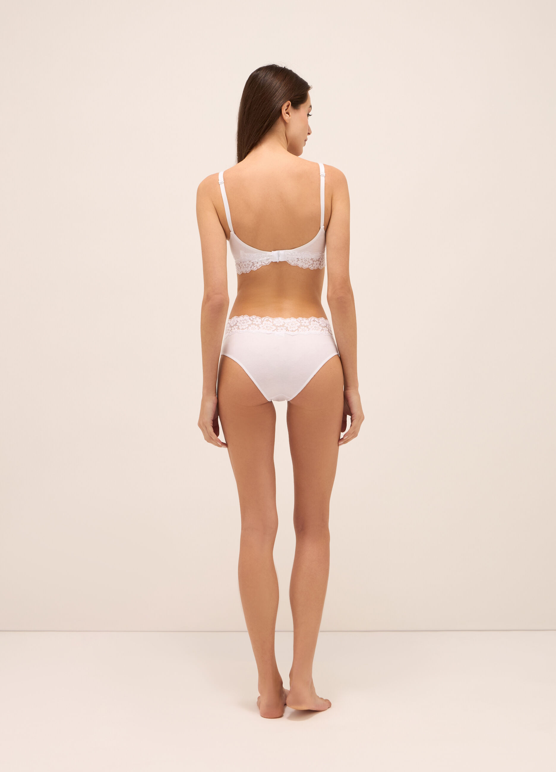 Slip a vita alta in cotone stretch donna_1